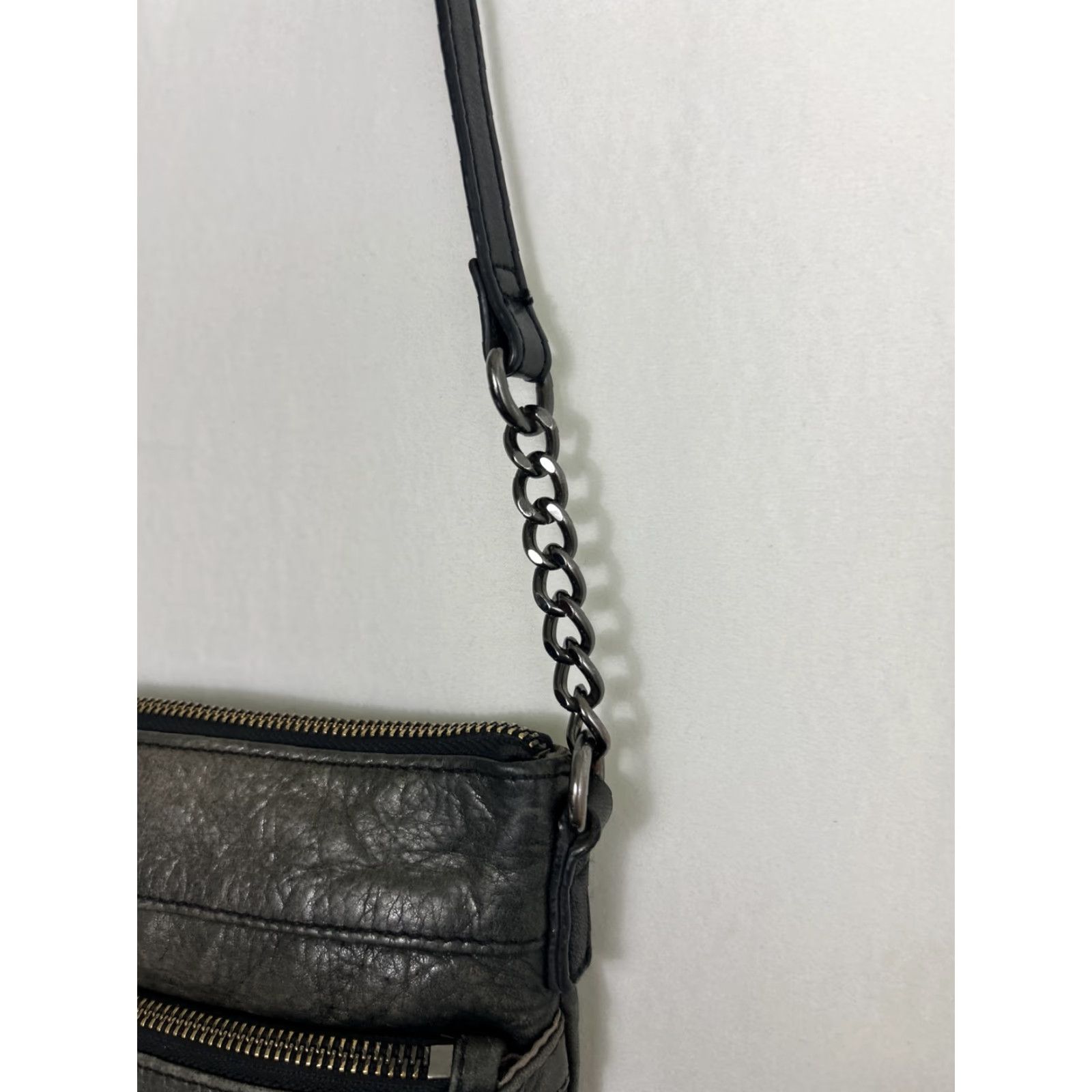 Vintage Margot New York crossbody Purse Rectangular Gray Black Leather Adjustable 10x7x1 Size ONE SIZE - 6 Thumbnail
