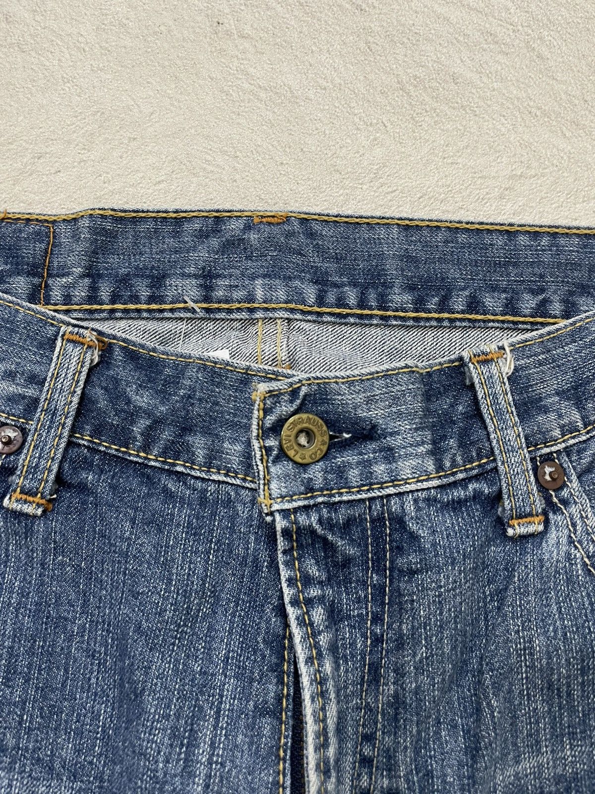 Kapital 2000s Japan Jorts Distressed Denim Ripped Jeans Ifsix LGB Size US 34 / EU 50 - 4 Thumbnail