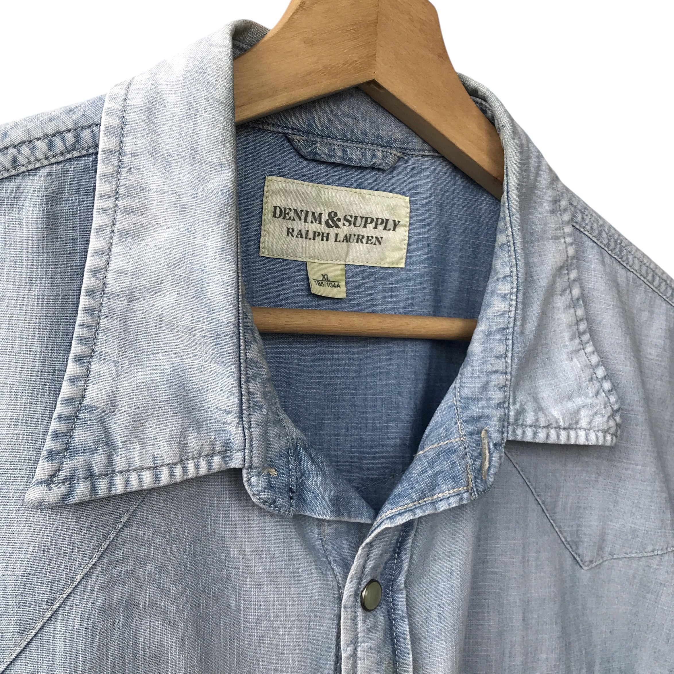 Denim & Supply Ralph Lauren × Ralph Lauren Denim & Supply By Ralph Lauren RL Chambray Western Shirt Size US XL / EU 56 / 4 - 5 Thumbnail