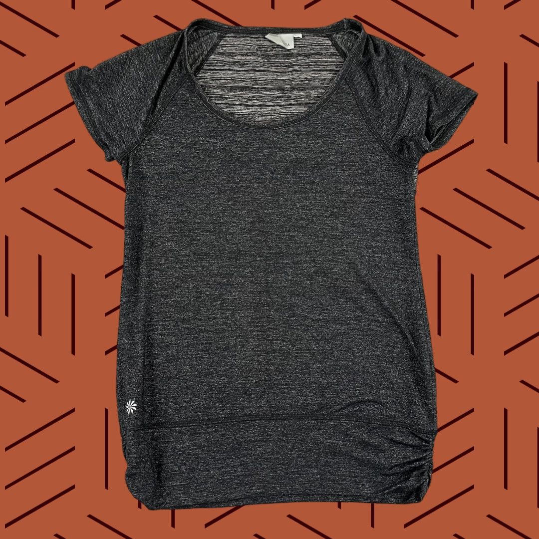 Athleta ATHLETA Shirt Women XS Saturnalina Top Gray Short Sleeve Active Yoga Gym Running Size XS / US 0-2 / IT 36-38 - 1 Thumbnail