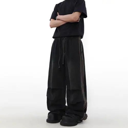 VIBE Vintage washed black baggy wide leg jeans Size US 33 - 3 Thumbnail