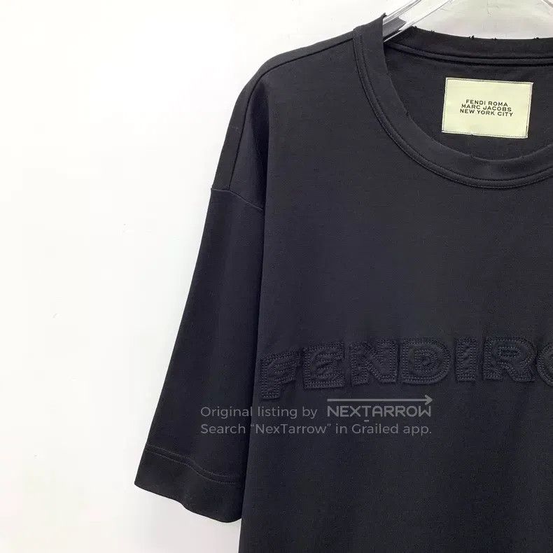 Fendi Fendi Black Logo Letter Crewneck Short Sleeve T-Shirt Size US XXL / EU 58 / 5 - 3 Thumbnail