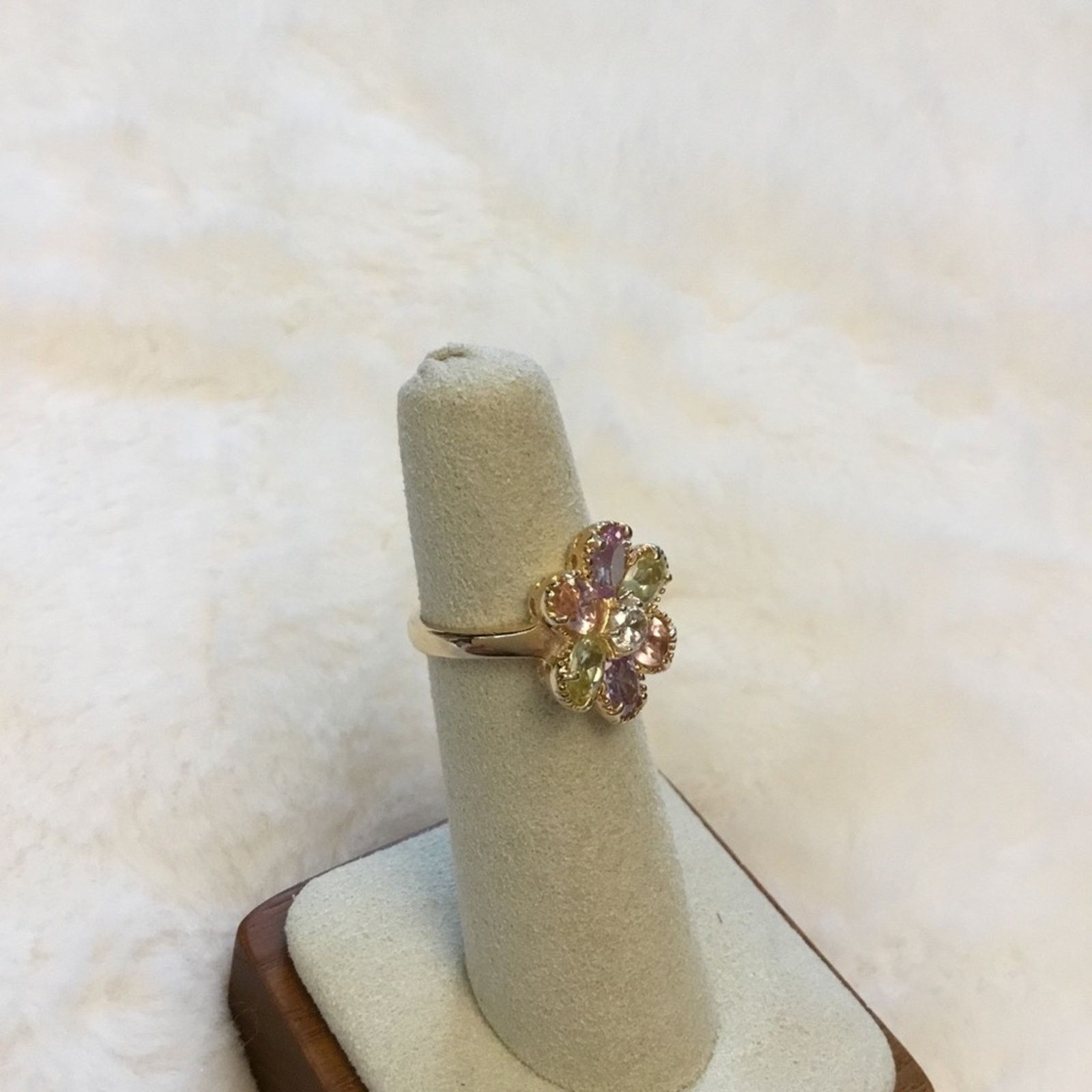 Other Multi-Color Crystals Sunflower Ring Size ONE SIZE - 3 Thumbnail
