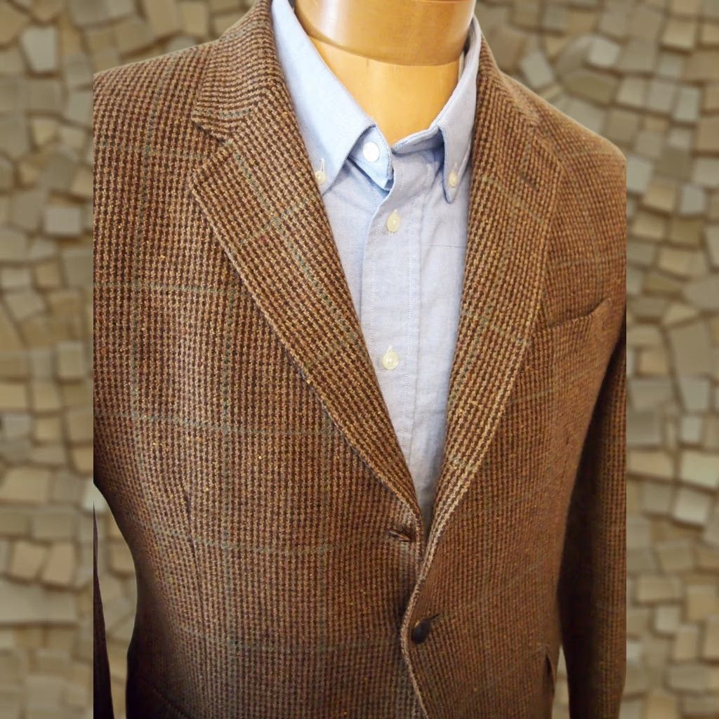 Polo Ralph Lauren Polo Ralph Lauren Sport Coat 42L Brown Wool Blend Tweed Houndstooth Tic Weave NWT Mens Size US XL / EU 56 / 4 - 1 Thumbnail