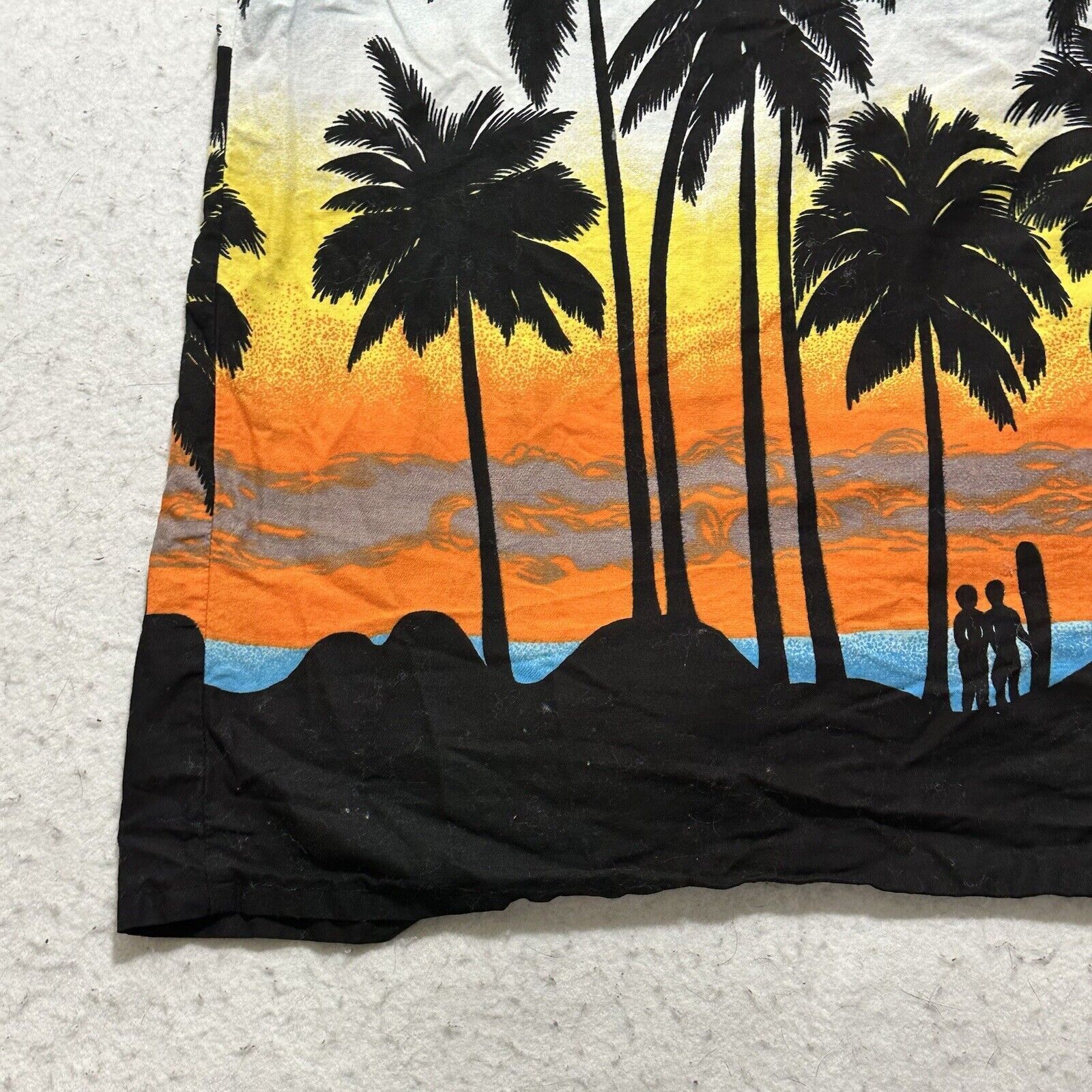 Vintage Dorsett XXL Hawaiian Palm Tree Sunset Button Up Shirt Size US XXL / EU 58 / 5 - 16 Thumbnail