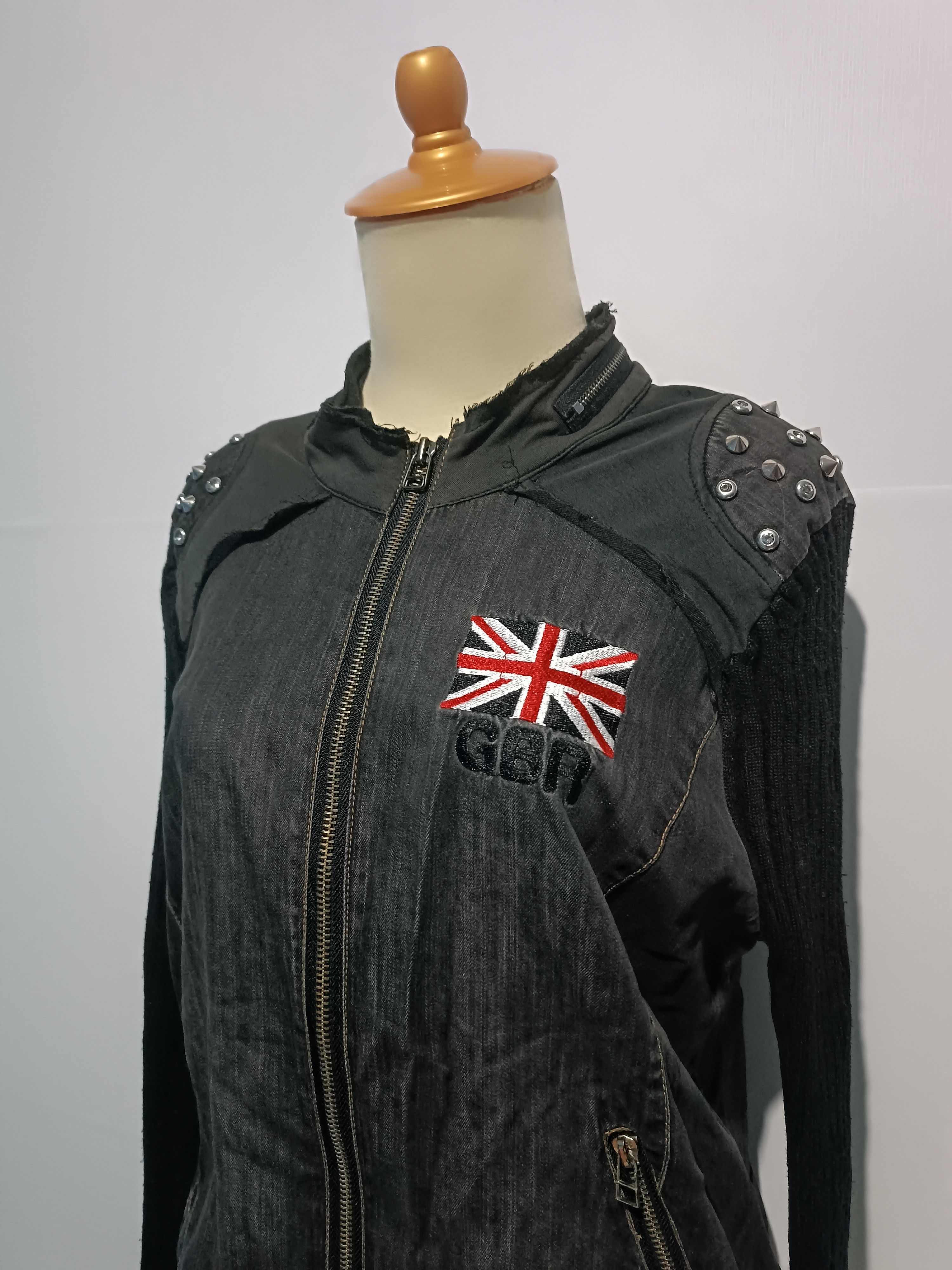 Japanese Brand Black Denim Jacket Style Punk Size M / US 6-8 / IT 42-44 - 2 Thumbnail