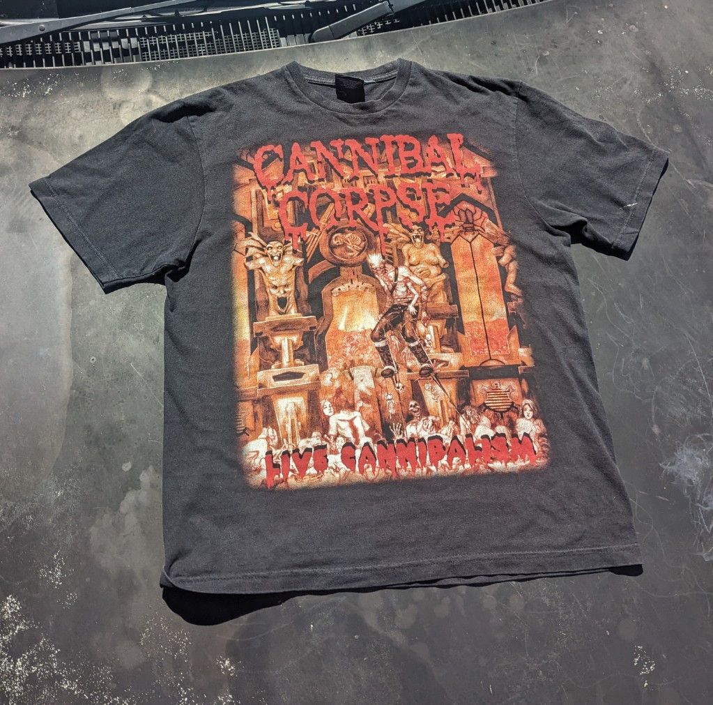 Other Vintage Cannibal Corpse Live Cannibalism shirt Size US L / EU 52-54 / 3 - 1 Thumbnail