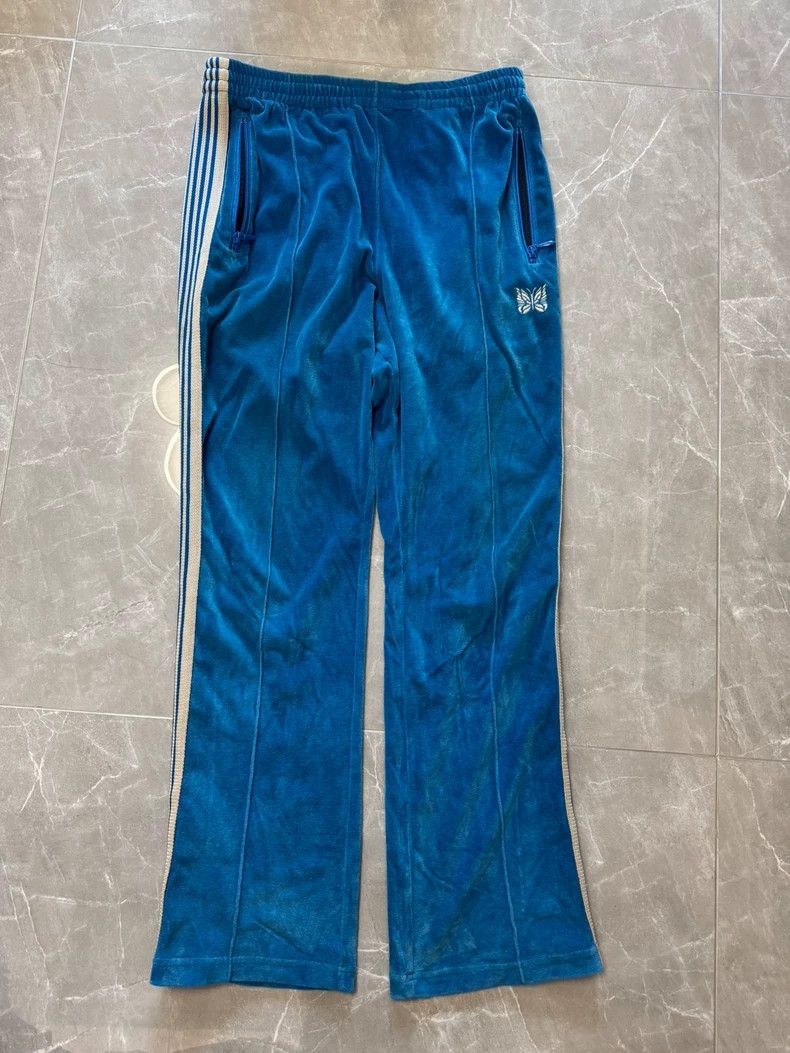 Needles NEEDLES Blue Velour Casual Pants - dmc Size US 26 / EU 42 - 1 Thumbnail