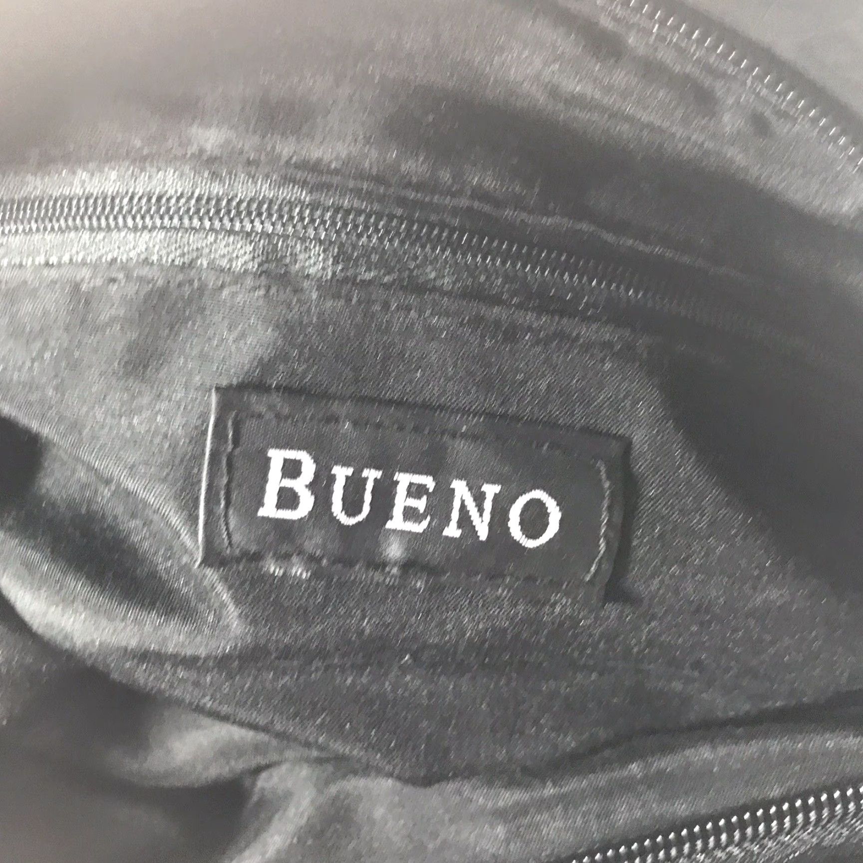 Vintage Bueno Women's Leather Shoulder Bag Large Black Casual Work Travel Pockets Dividers Size ONE SIZE - 3 Thumbnail