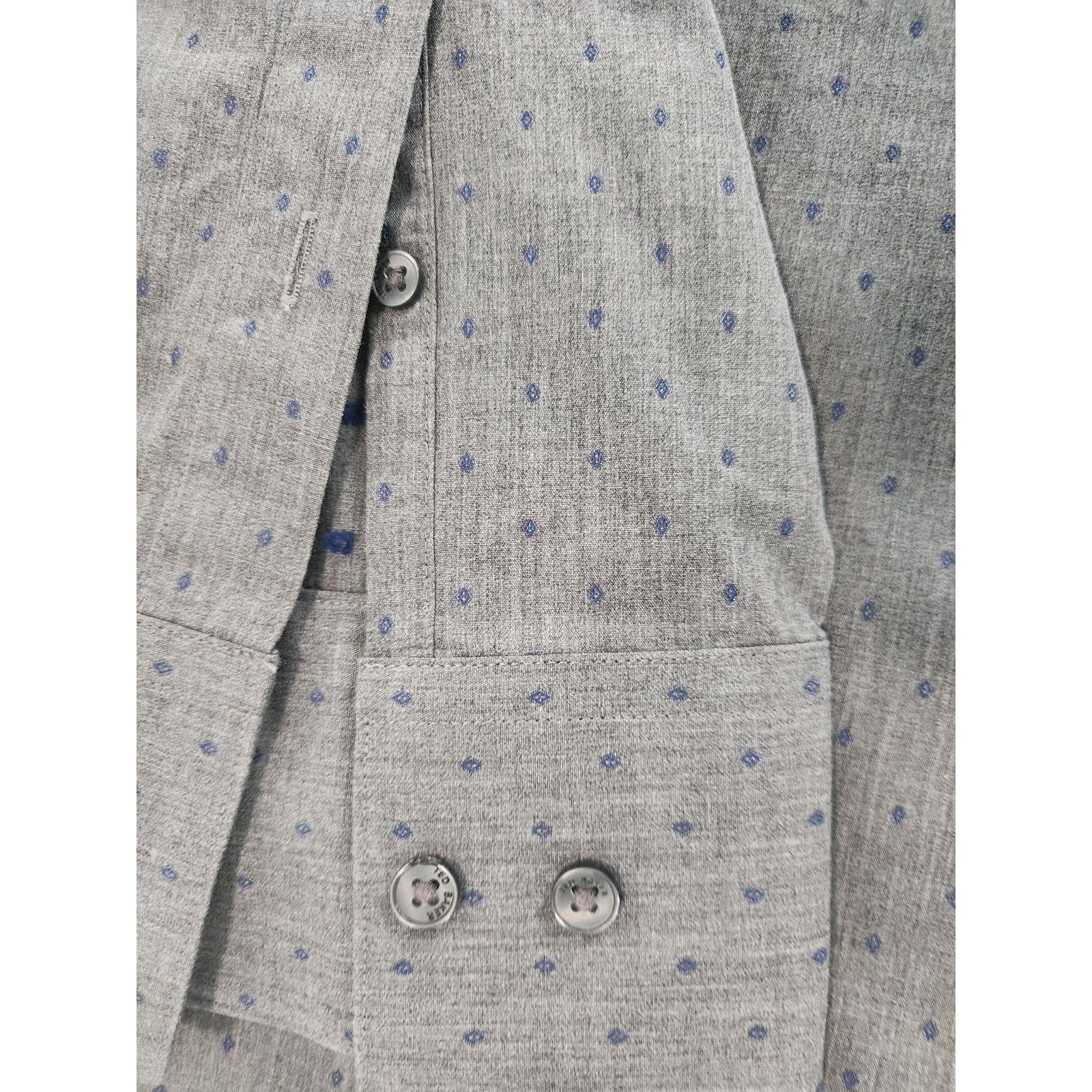 Ted Baker Ted Baker Endurance Shirt 17.5 34/35 Gray Long Sleeve Size US L / EU 52-54 / 3 - 8 Thumbnail