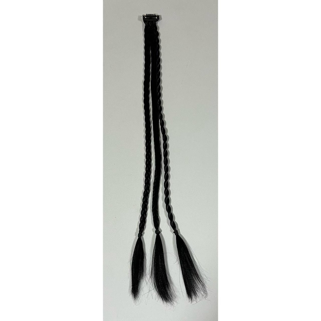 Japanese Brand × Vintage Black 3-Pc Clip-In Hair Braids Hairpiece Fashion Accessory 🖤 Size ONE SIZE - 2 Thumbnail