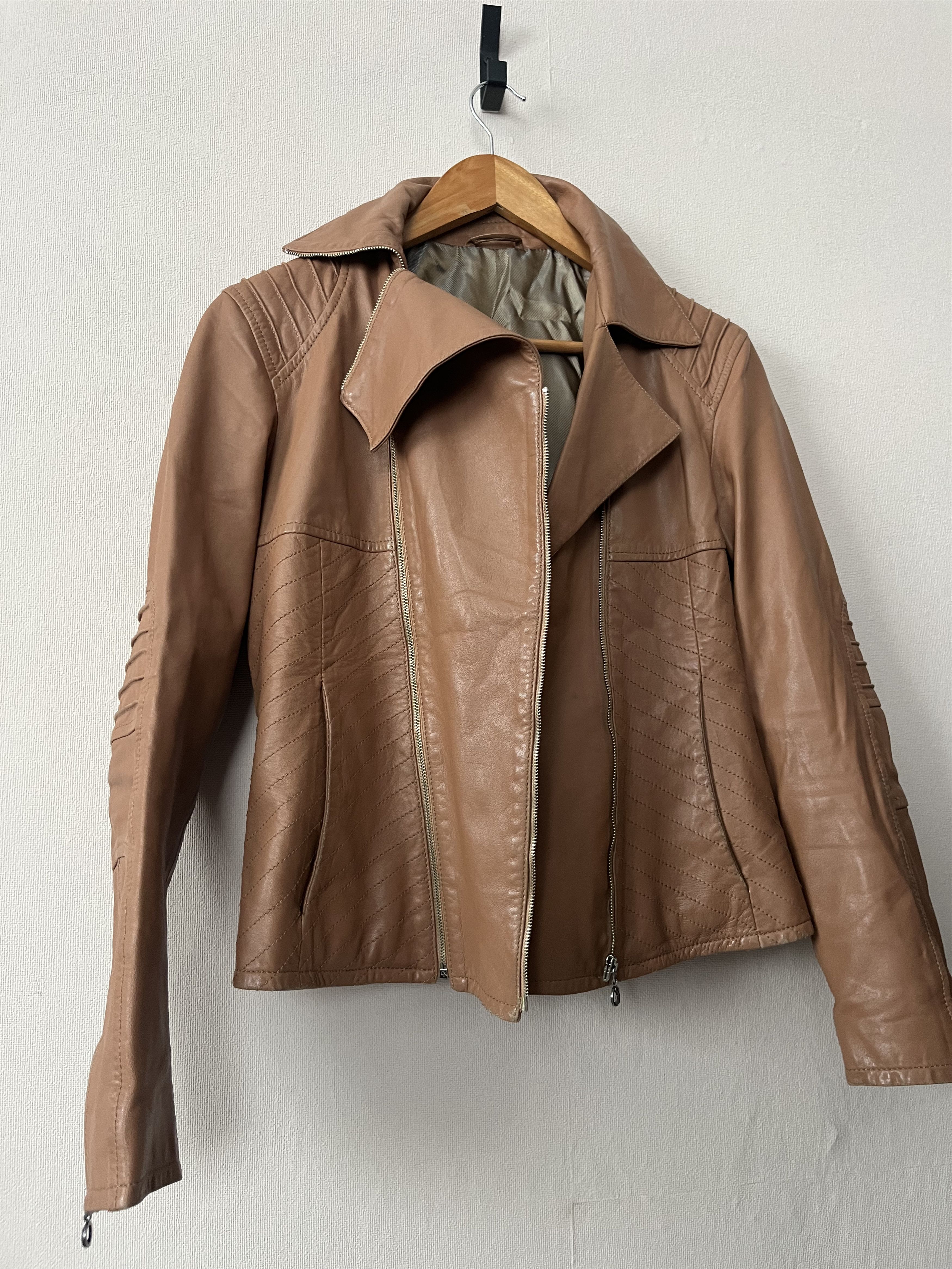 Versace Jeans Couture VERSACE Jeans Couture Leather Biker Jacket Full Zip Size XS / US 0-2 / IT 36-38 - 8 Thumbnail