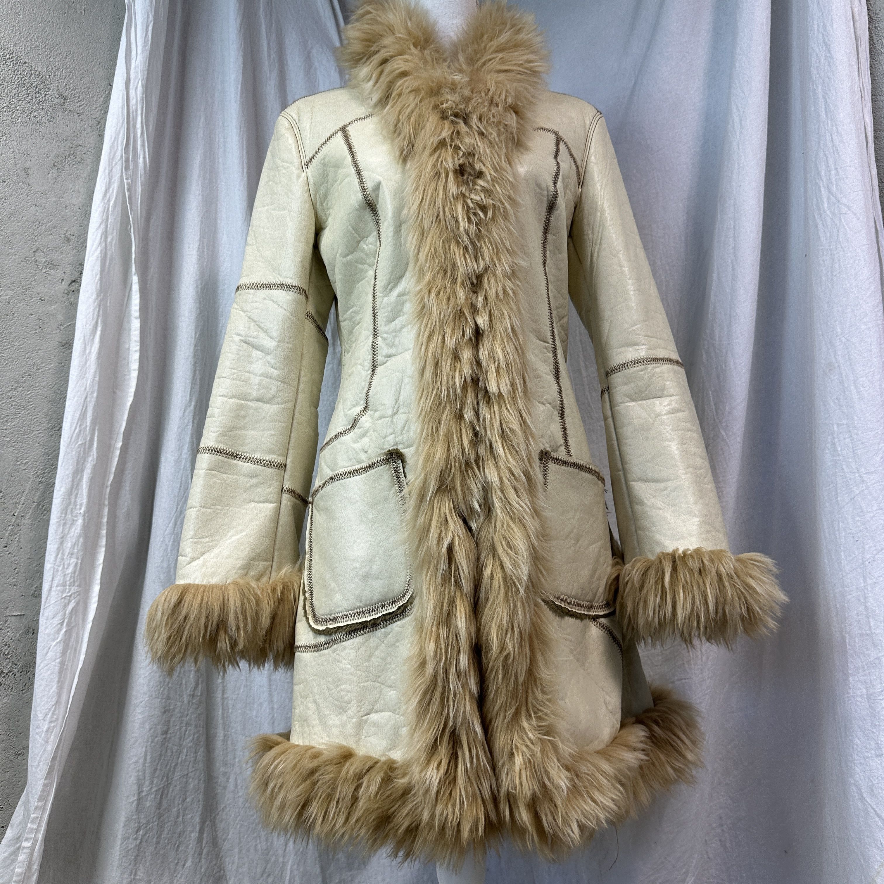 Miss Sixty Vintage Maxi Faur Fur Penny Lane Afghan Miss Sixty Coat Y2K Size S / US 4 / IT 40 - 3 Thumbnail