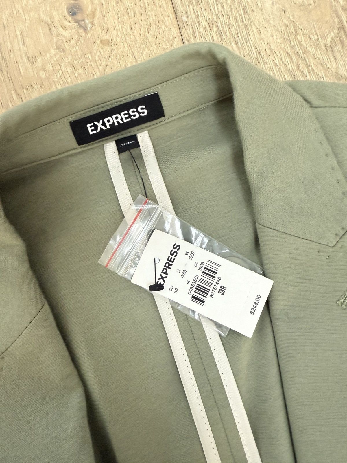 Express Express Slim Green Suit Jacket 38R Size 38R - 3 Thumbnail