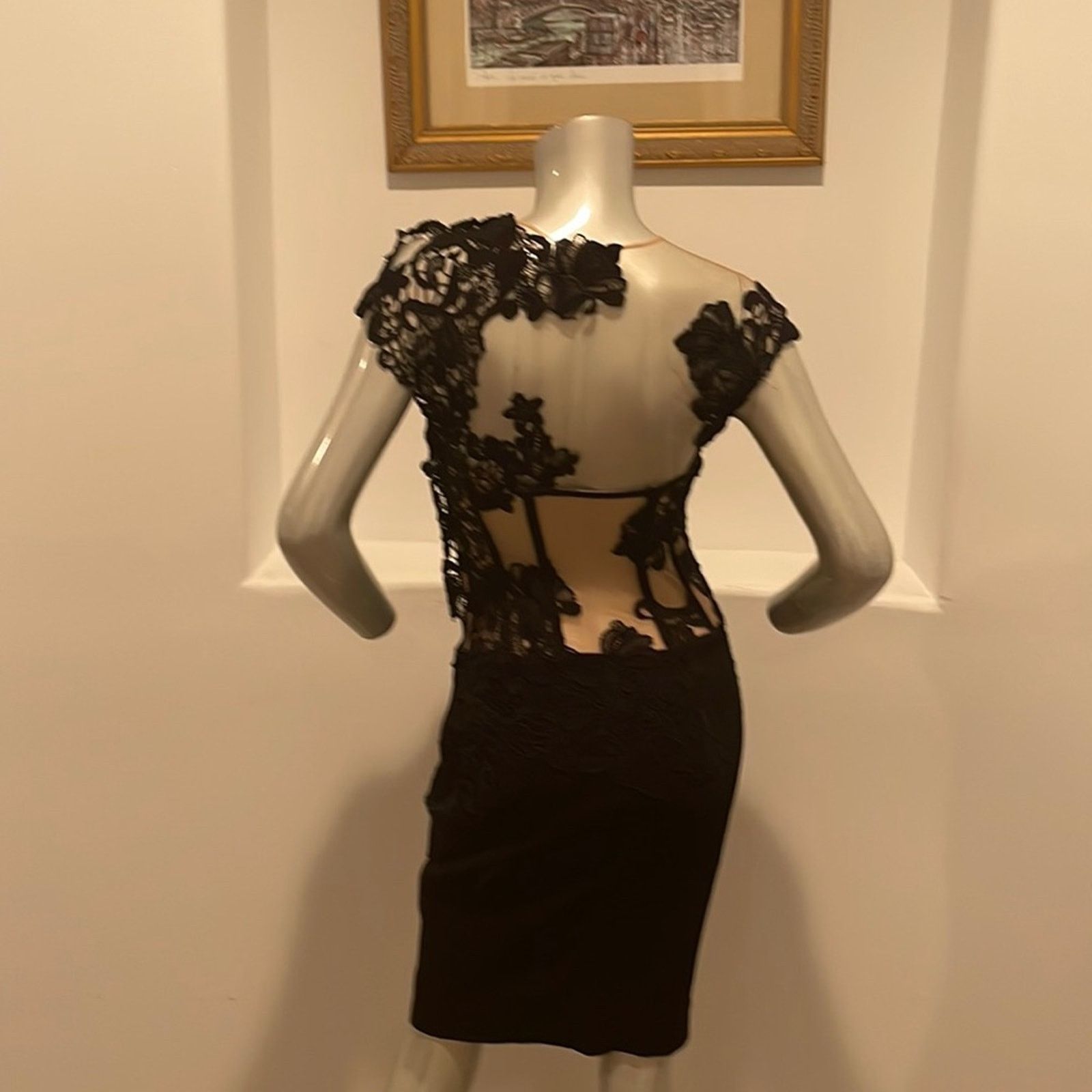 Ermanno Scervino ERMANNO SCERVINO Black Corset Dress Cocktail Designer IT42 Size M / US 6-8 / IT 42-44 - 2 Thumbnail