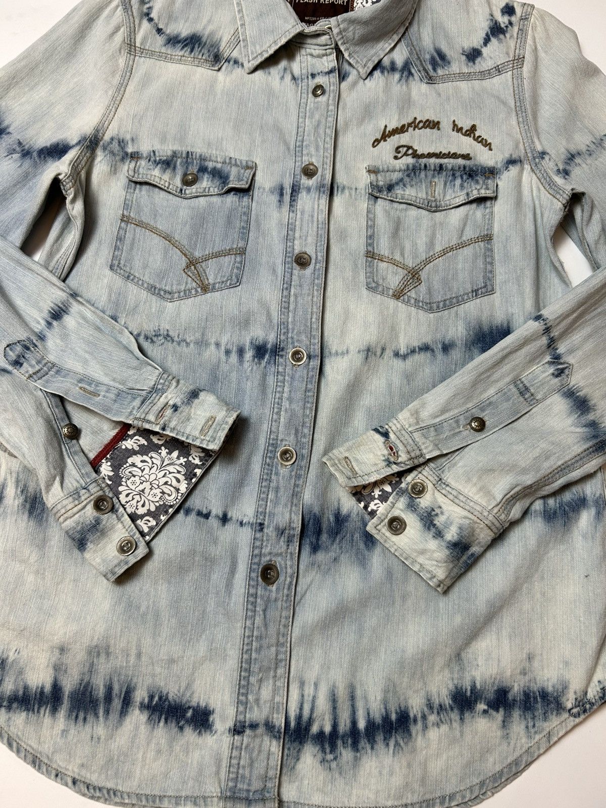 If Six Was Nine × Vintage VINTAGE TIE DIE FLASH REPORT BUTTON UP JACKET Size L / US 10 / IT 46 - 3 Thumbnail