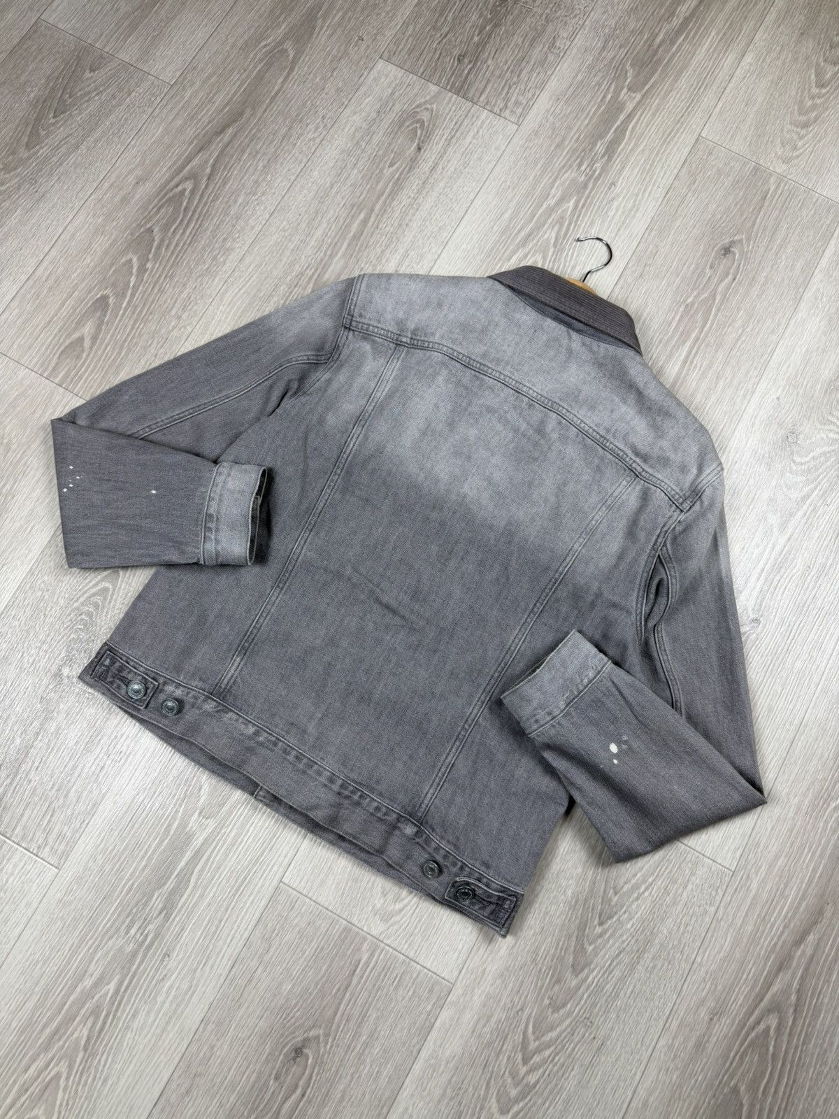 Allsaints ALLSAINTS Akola Jacket Distressed Gray Denim Size S Size US S / EU 44-46 / 1 - 11 Thumbnail