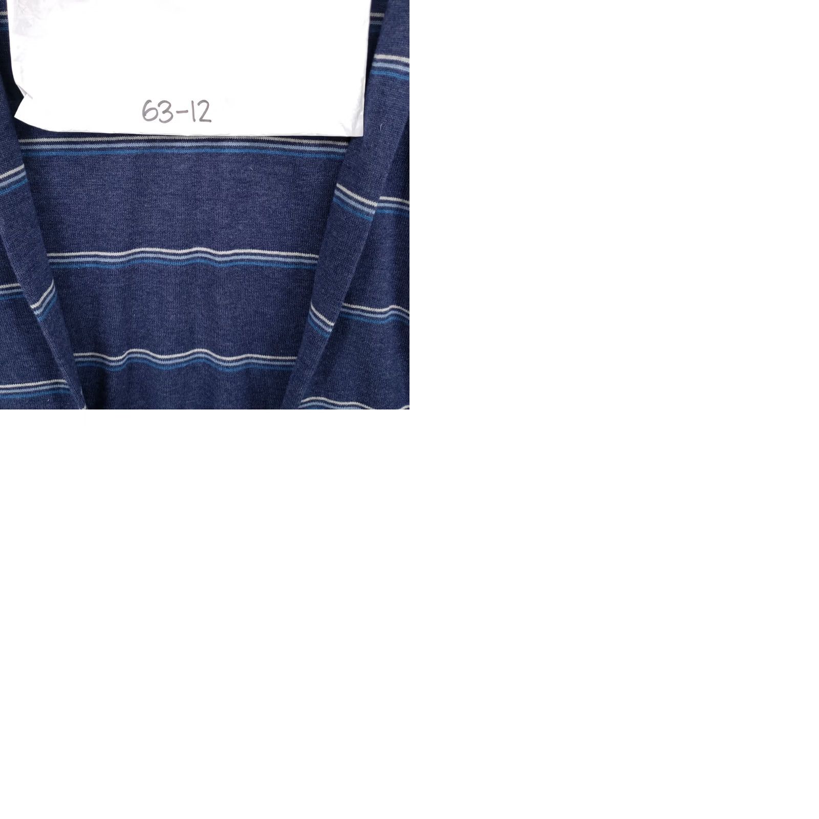 Van Heusen Van Heusen Sweater Mens 2XL Blue V-Neck Pullover Striped Knit Regular All Seasons Size US XXL / EU 58 / 5 - 9 Thumbnail
