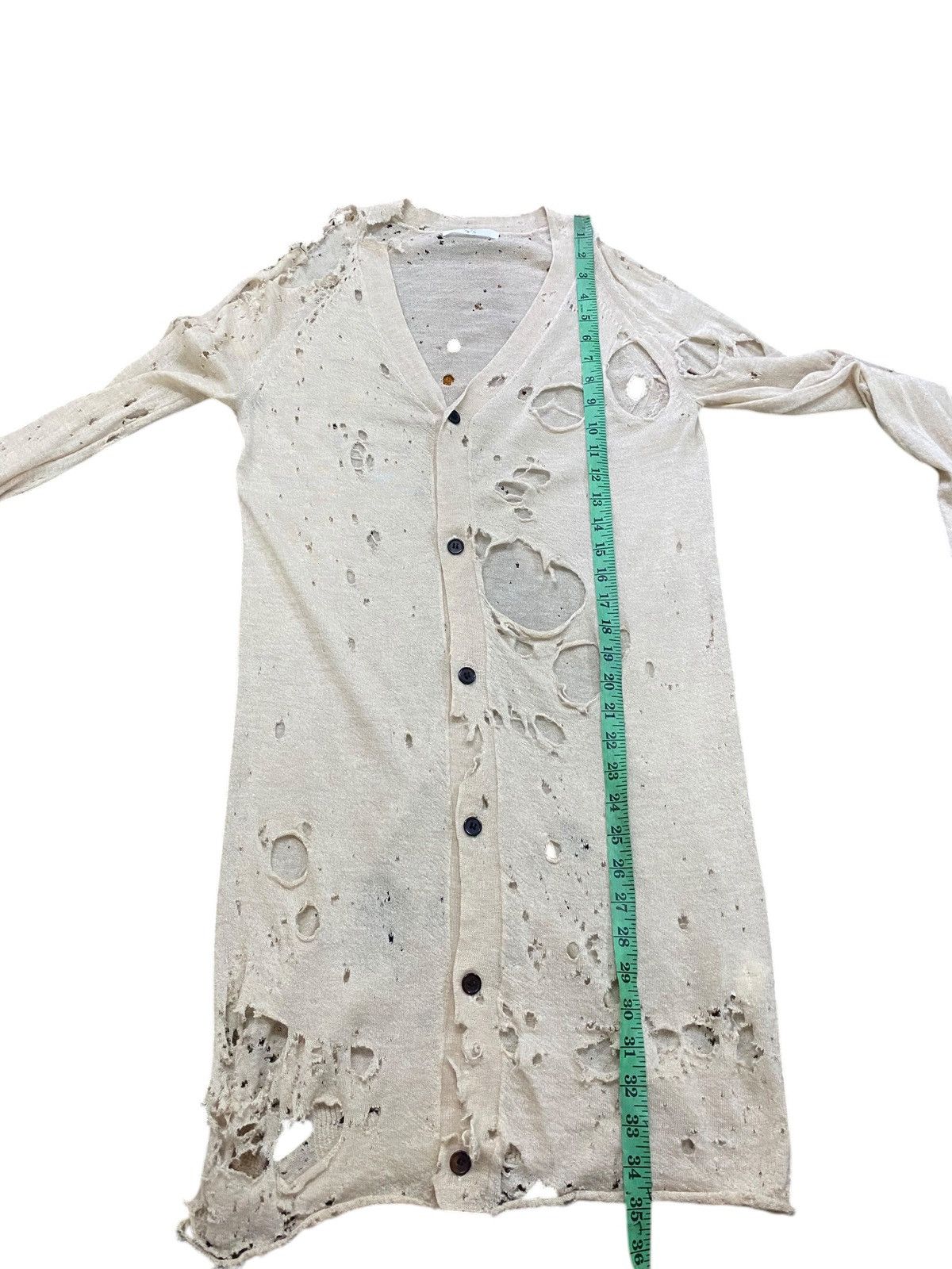 Y's Y's Yohji Yamamoto Destroyed Distressed Cardigan Size 2 Size XS / US 0-2 / IT 36-38 - 19 Thumbnail