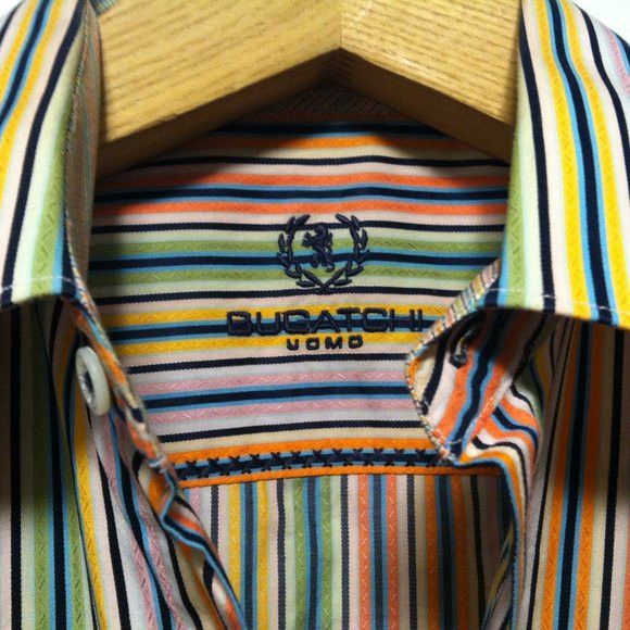 BUGATCHI BUGATCHI MENS PRE-OWNED COTTON CASUAL SHIRT SIZE: M Size US M / EU 48-50 / 2 - 6 Thumbnail