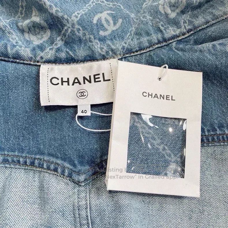 Chanel Chanel Camelia blue denim jacket Size S / US 4 / IT 40 - 5 Thumbnail