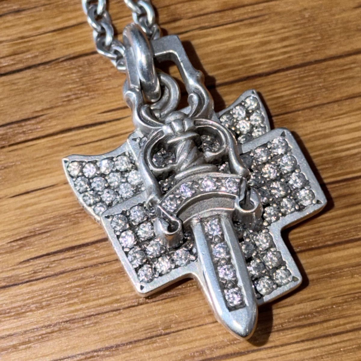 Chrome Hearts Chrome Hearts Three Trinkets Pavé Diamond Pendant & 24”chain Size ONE SIZE - 16 Thumbnail