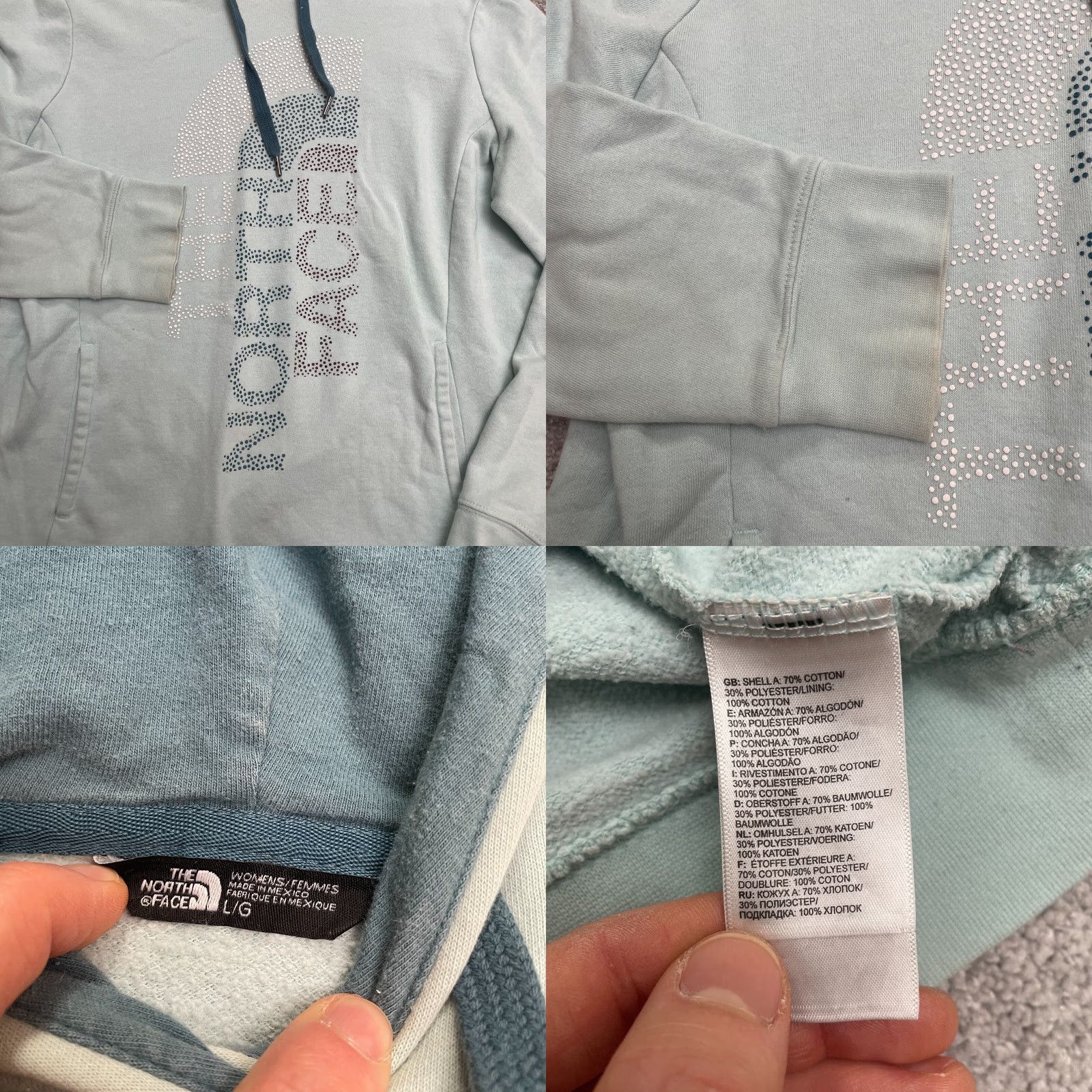 The North Face The North Face Pullover Hoodie Sweatshirt Womens Large Green Graphic Outdoor Size L / US 10 / IT 46 - 8 Thumbnail