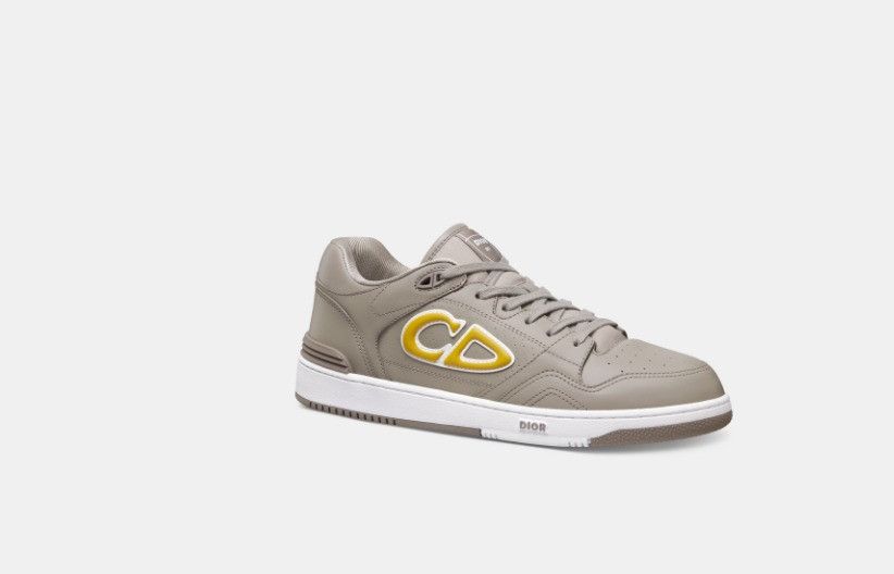 Dior × Stone Island o1w1db10325 3SN31 Low-Top Sneakers in Grey & Yellow Size US 12 / EU 45 - 2 Thumbnail