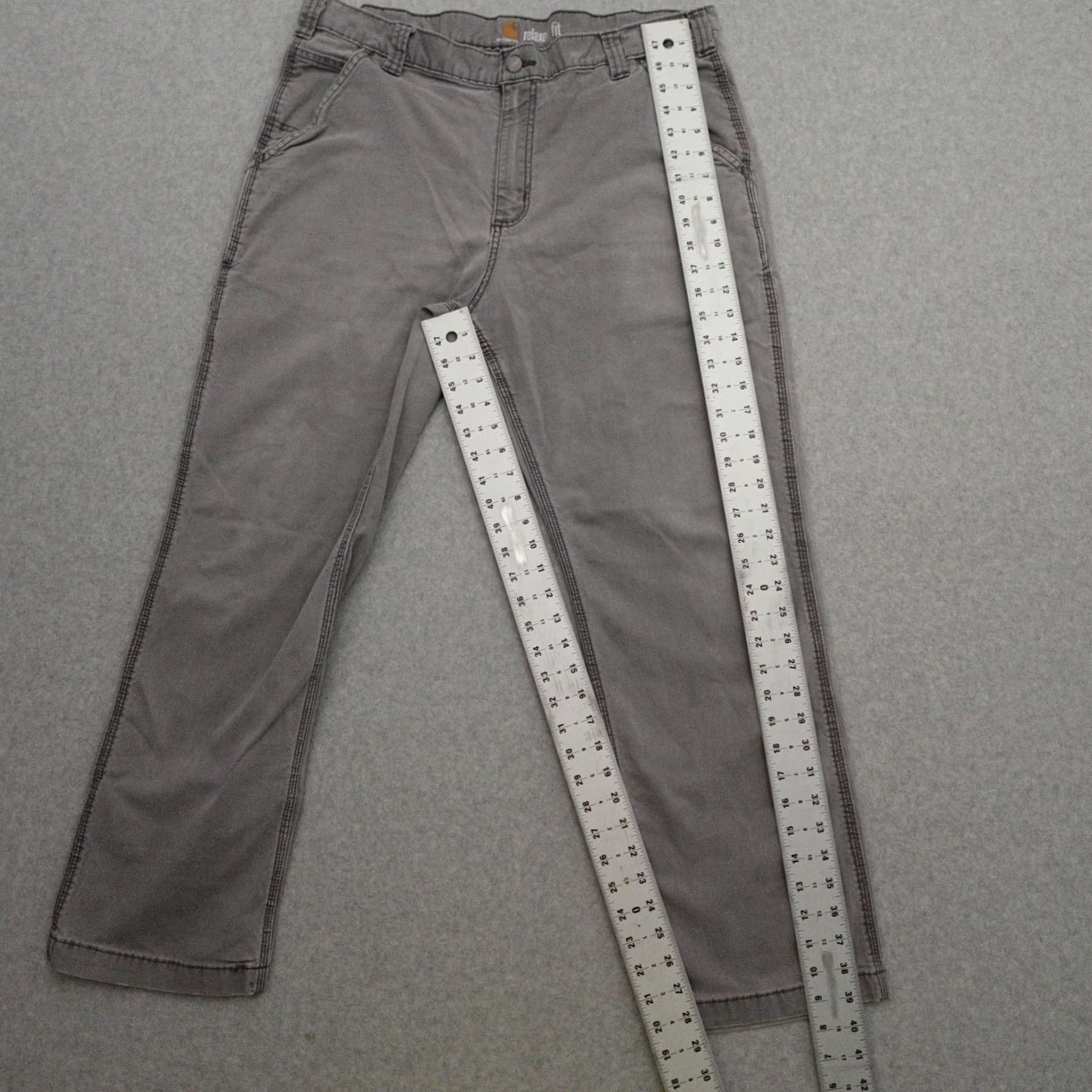 Carhartt Carhartt Pants Mens 38x28 Gray Canvas Carpenter Pants Regular 38 Gray Men Size 38x28 Carhartt Carpenter Pants Mens Slim Fit (adjust if needed) Size US 38 / EU 54 - 4 Thumbnail