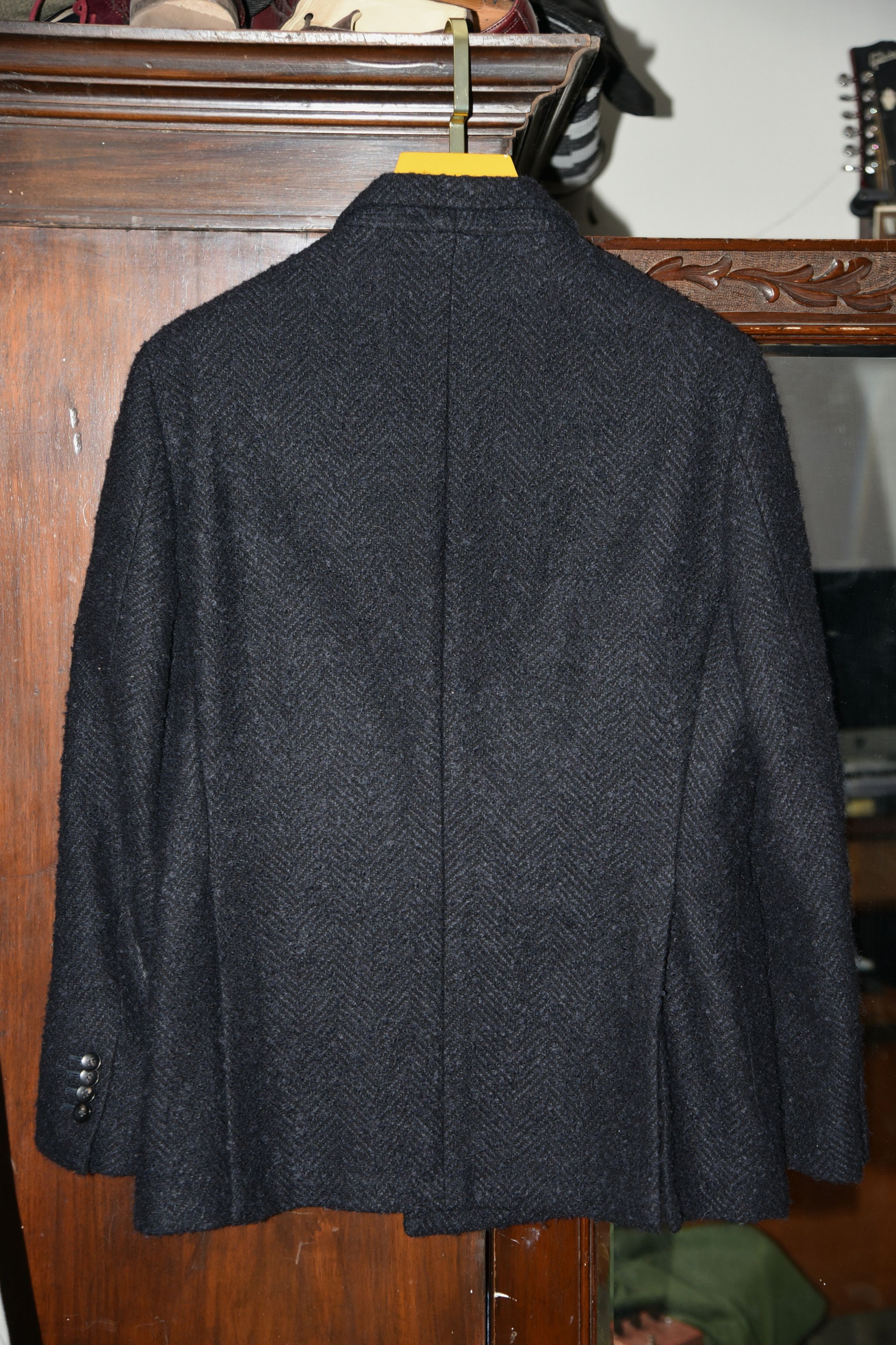 Suitsupply Suitsupply Navy Double Breasted Bouclé Jacket 40R Size 40R - 5 Thumbnail
