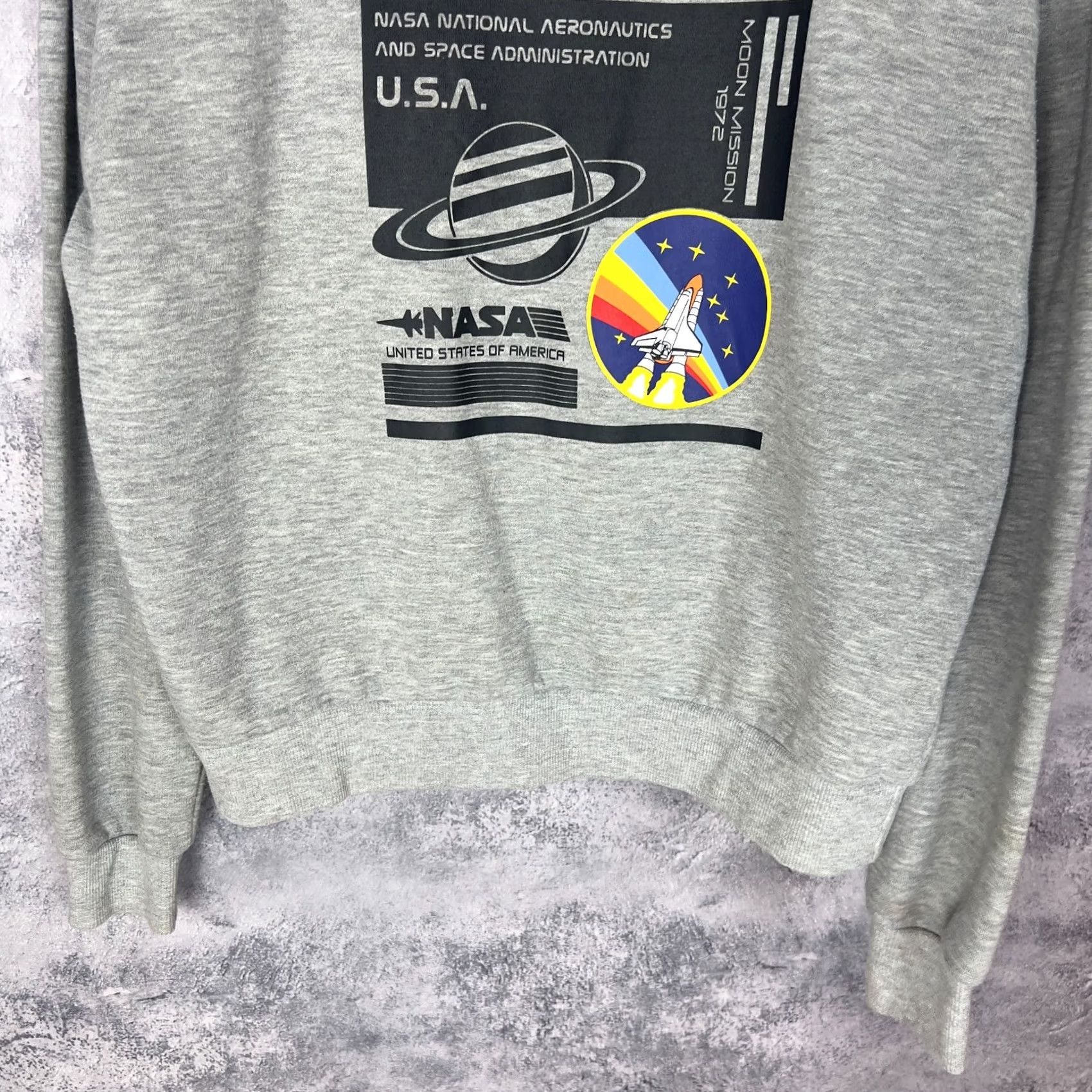 Primark VINTAGE NASA Sweatshirt Primark Gray Pullover Crewneck Space Graphic M Mens Size US M / EU 48-50 / 2 - 3 Thumbnail