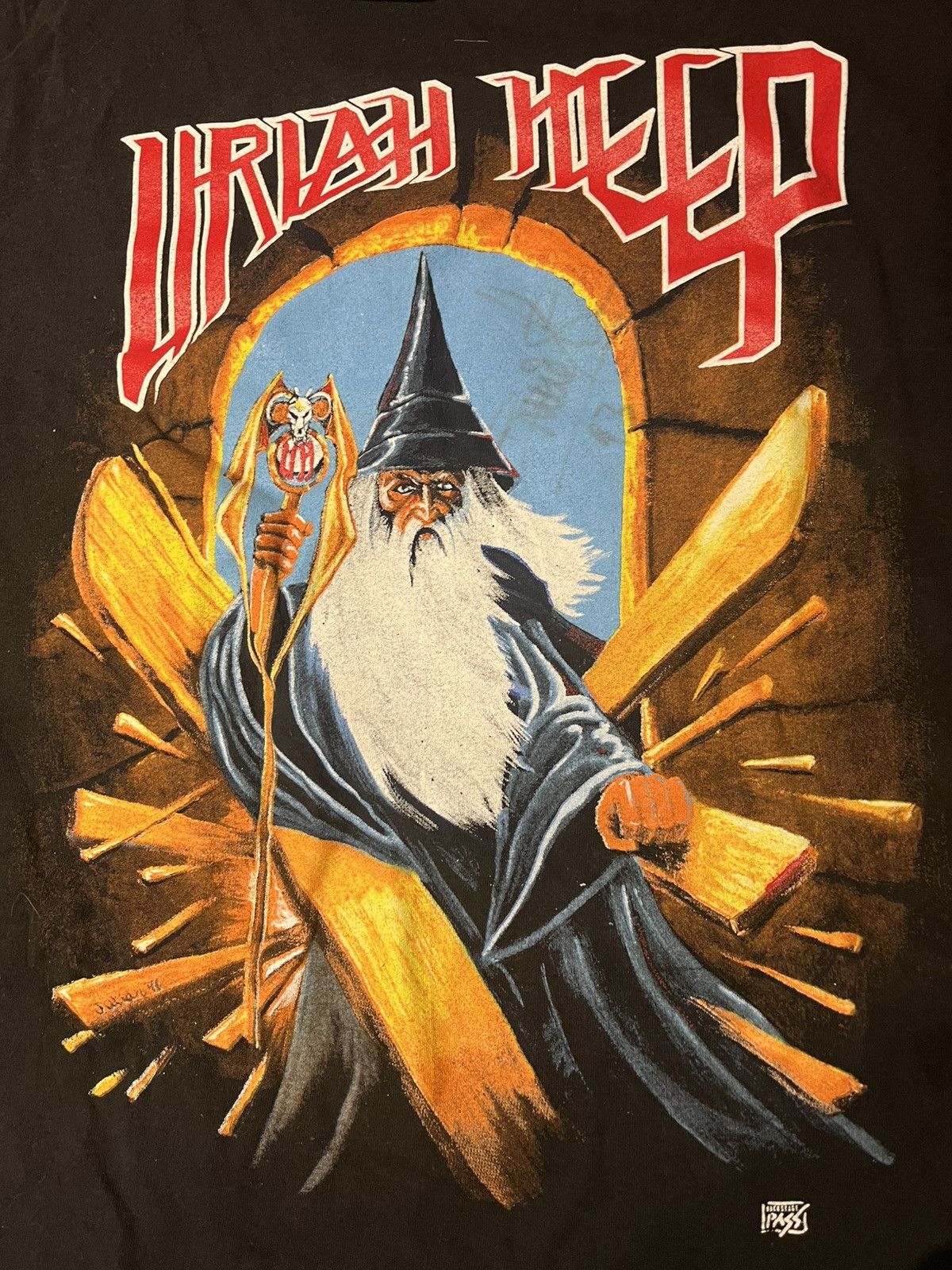 Hanes RARE Signed Uriah Heep Vintage Rock Tee - Legend Size US XL / EU 56 / 4 - 2 Thumbnail
