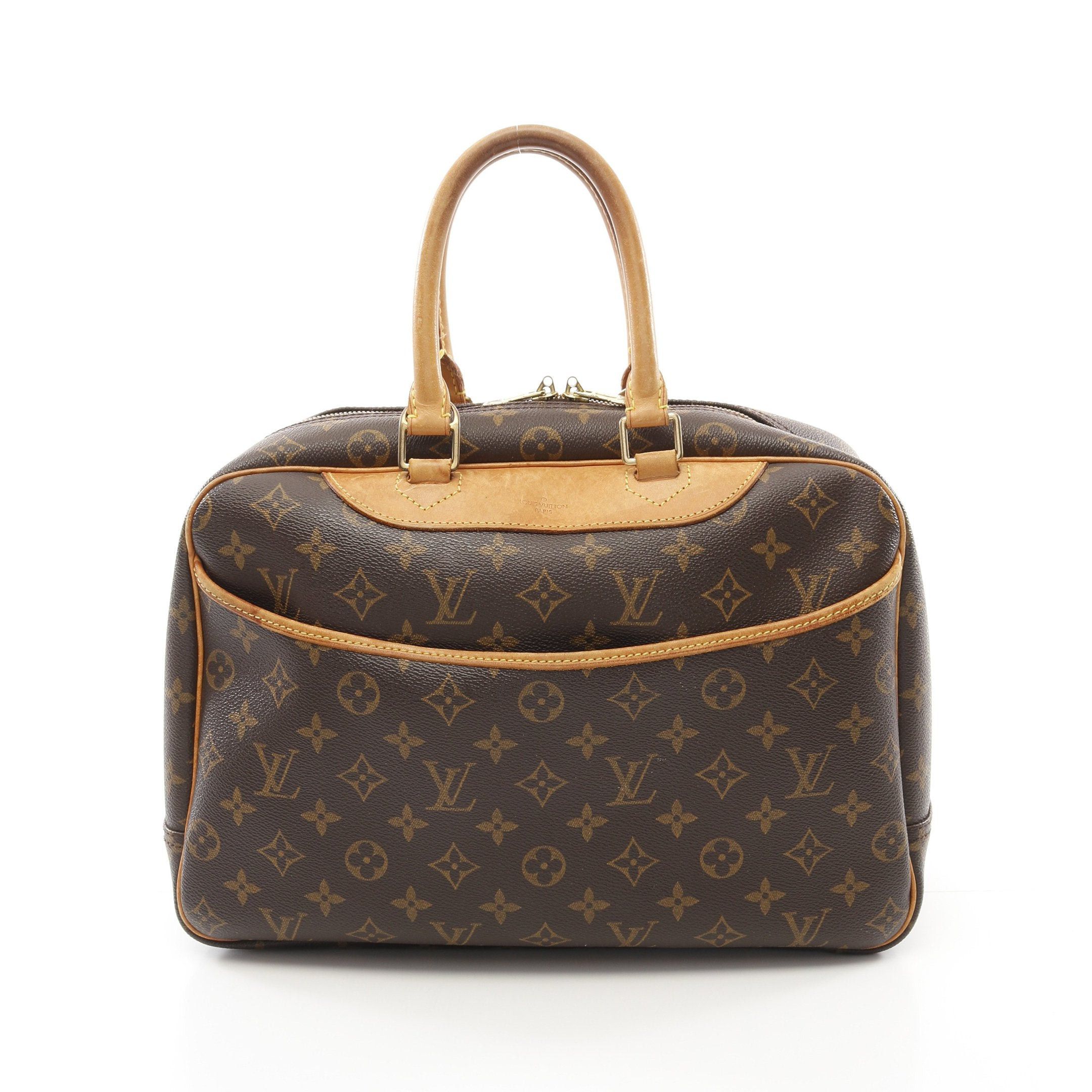 Louis Vuitton Louis Vuitton Deauville Bowling Vanity Monogram Handbag Leather Brown Size ONE SIZE - 1 Thumbnail