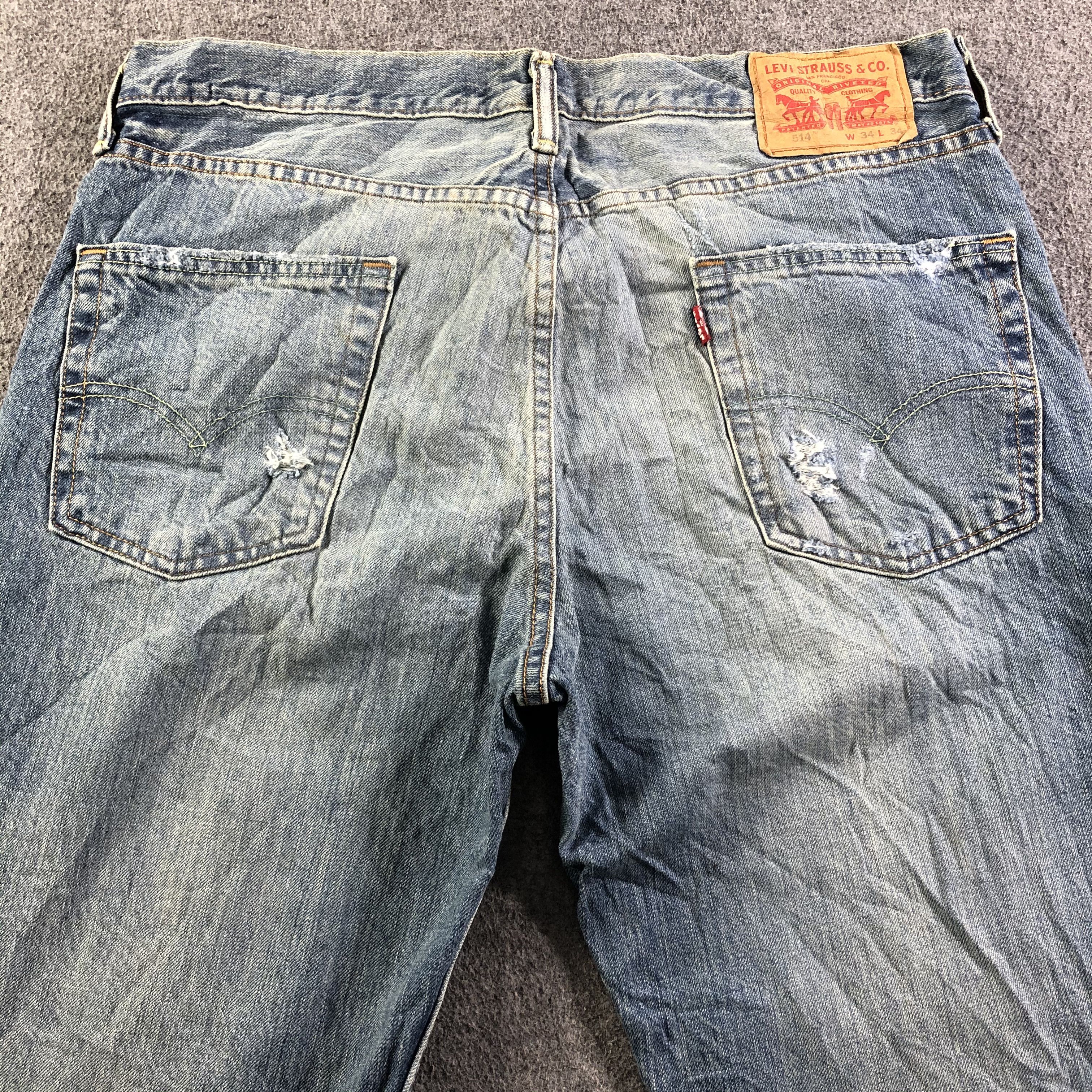 Levi's Vintage Blue Wash Levis 514 Jeans-J3331 Size US 36 / EU 52 - 4 Thumbnail