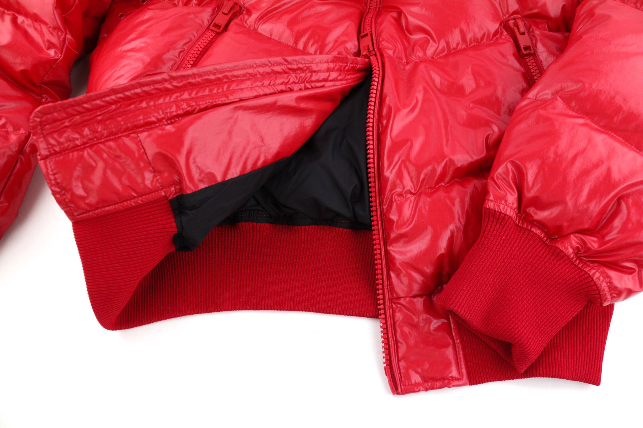 Diesel W-STEN L Red Duck Down Quilted Zip Jacket 40014 Size US L / EU 52-54 / 3 - 6 Thumbnail