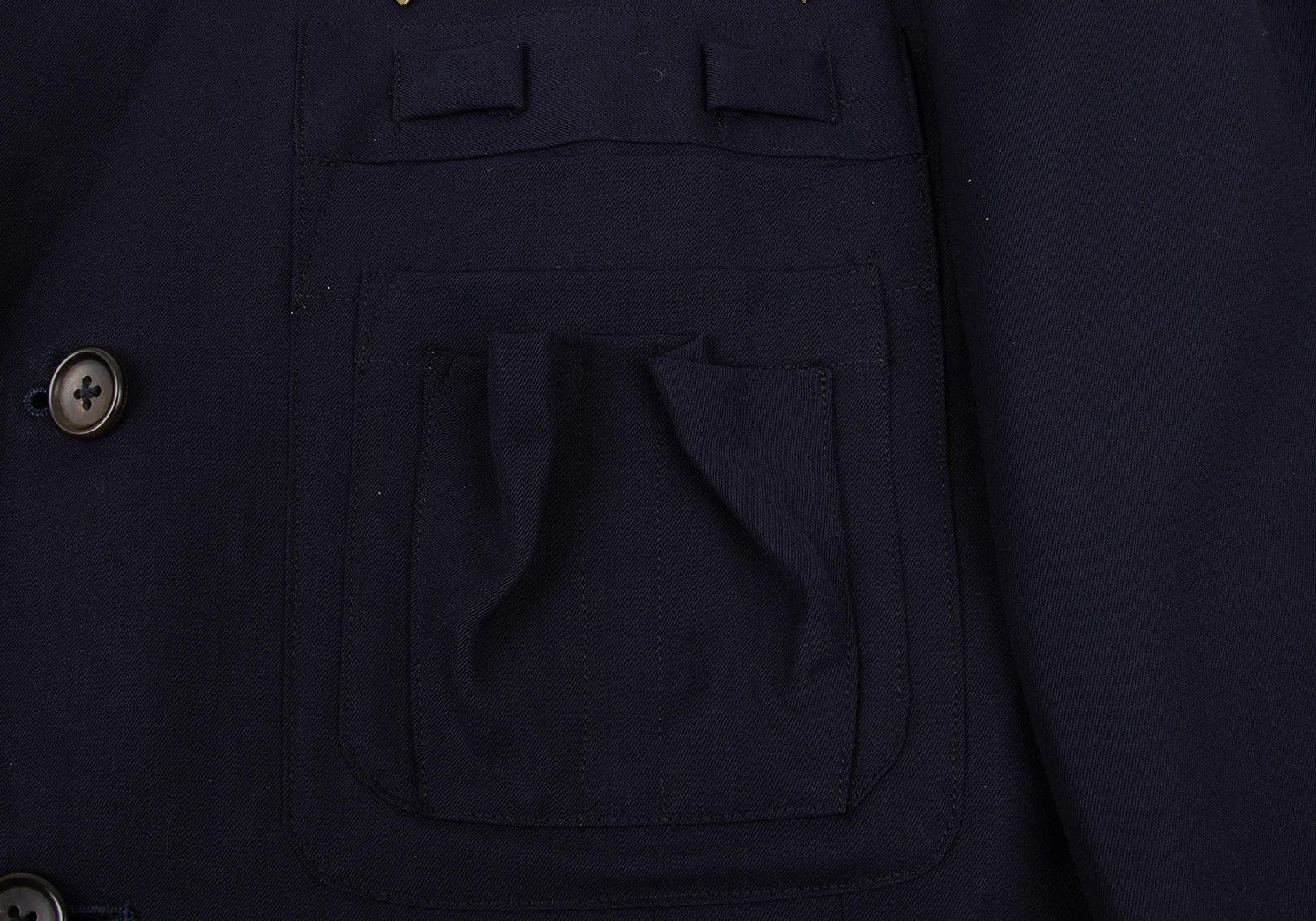 Yohji Yamamoto Yohji Yamamoto Wool Gabardine Jacket Navy M Size US M / EU 48-50 / 2 - 8 Thumbnail