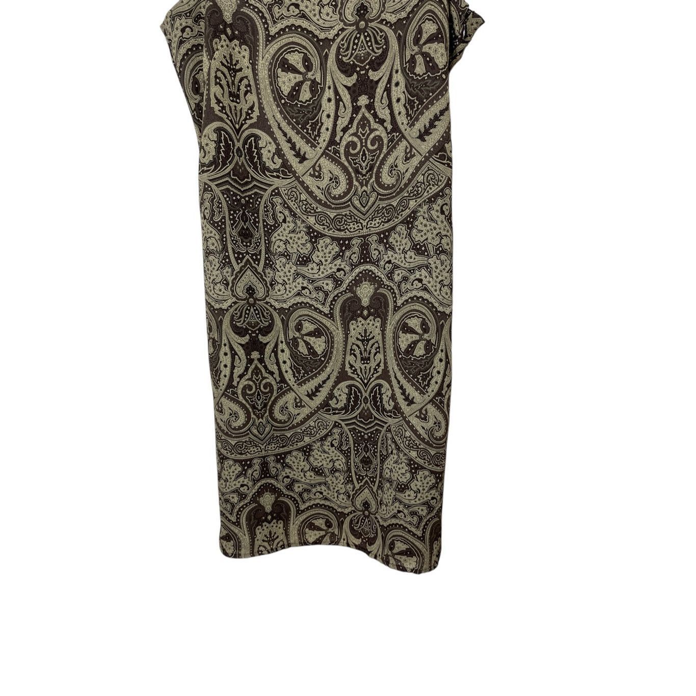 Old Navy Vintage Old Navy Y2K Brown Paisley Print Dress Spaghetti Str Size XS / US 0-2 / IT 36-38 - 3 Thumbnail