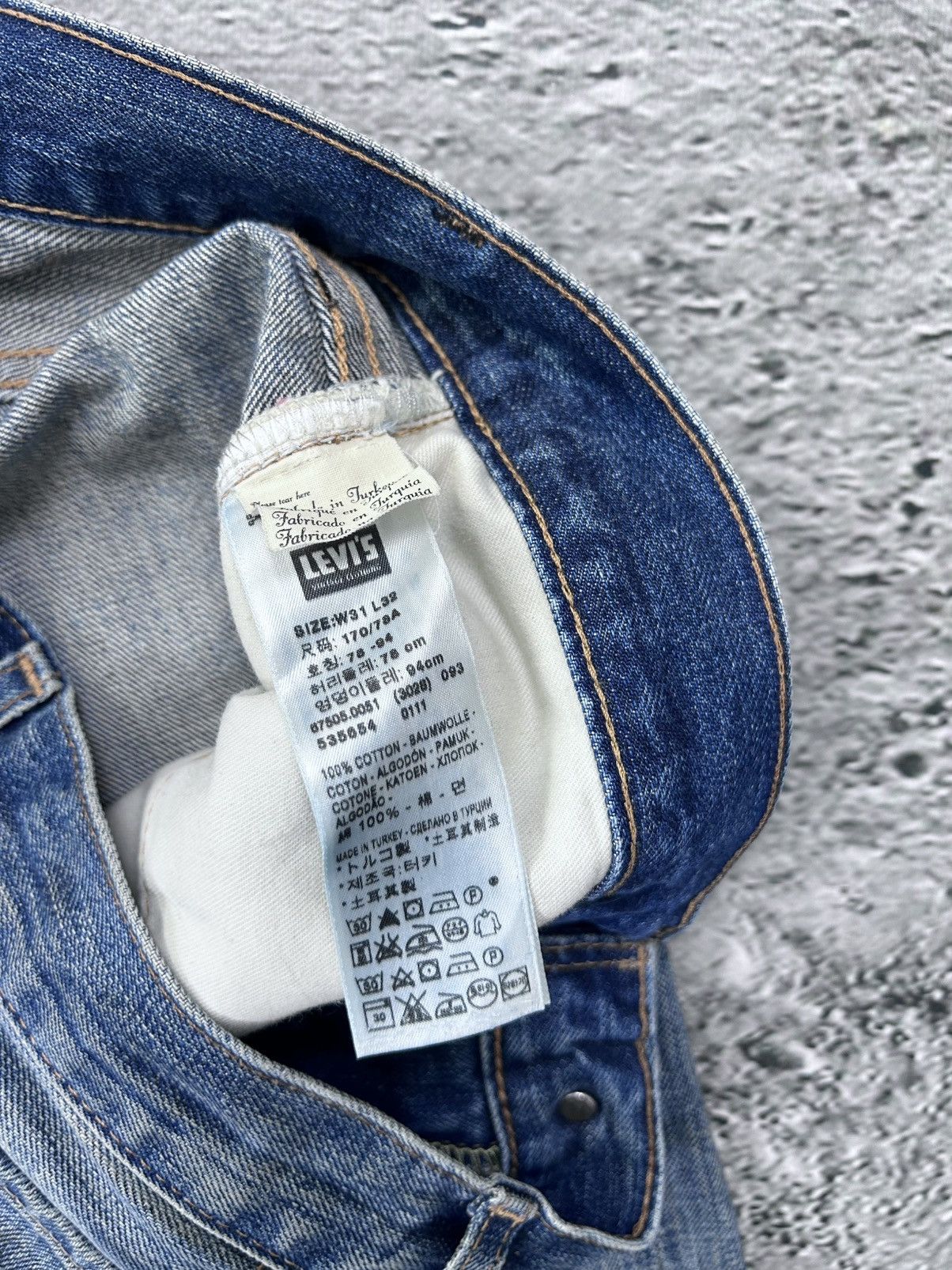 Levi's Vintage Clothing Levis Big E Selvedge Denim Distressed Jeans 505 - 0217 Size US 31 - 6 Thumbnail