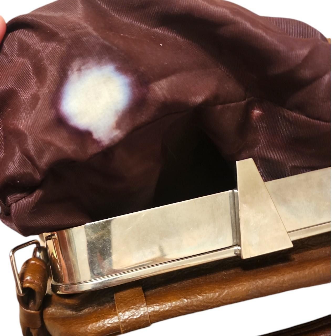 Vintage Vintage Faux Leather Brown Box Handbag Size ONE SIZE - 7 Thumbnail