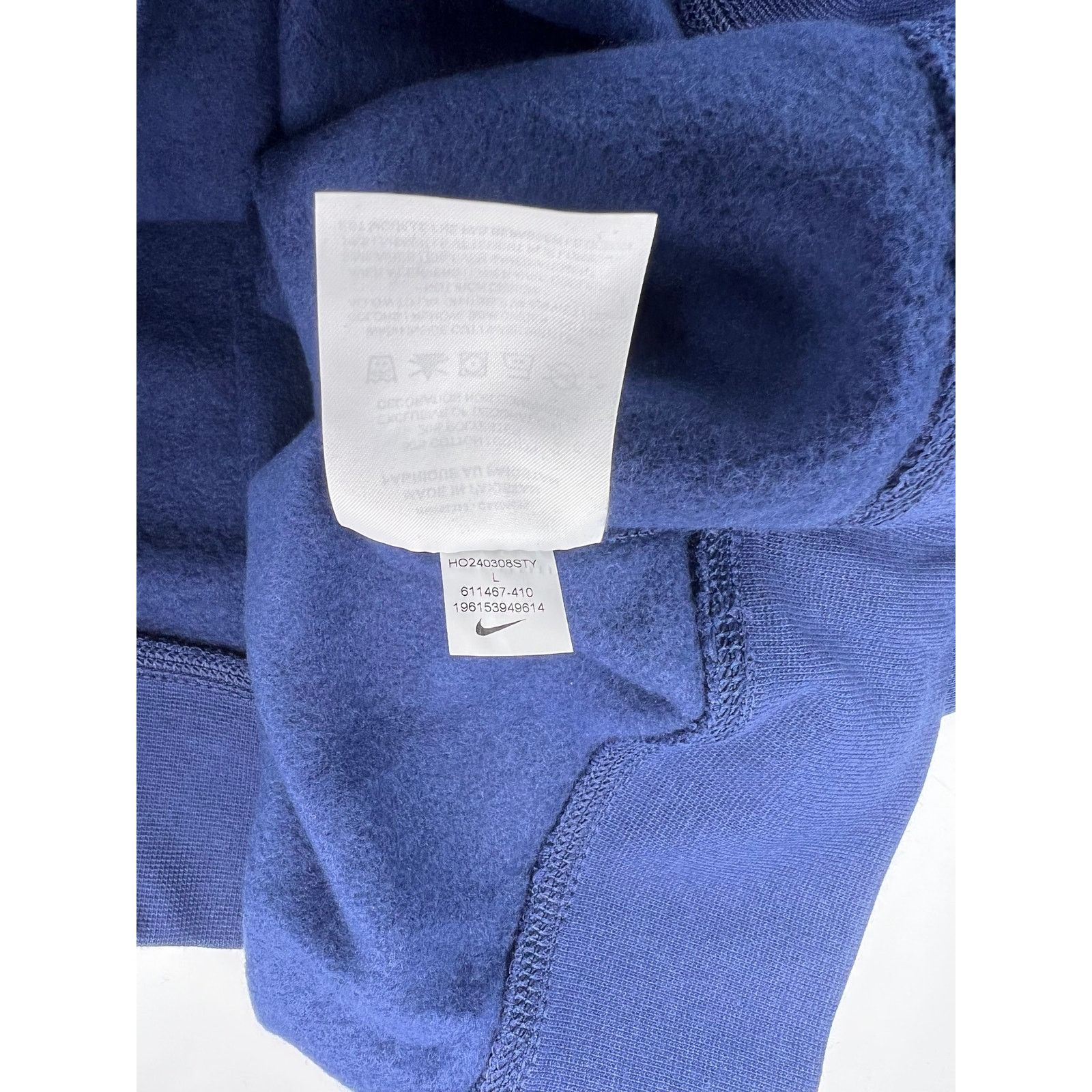 Nike Nike Solo Swoosh Sweatshirt Blue Brushed Fleece Crewneck Size US L / EU 52-54 / 3 - 7 Thumbnail