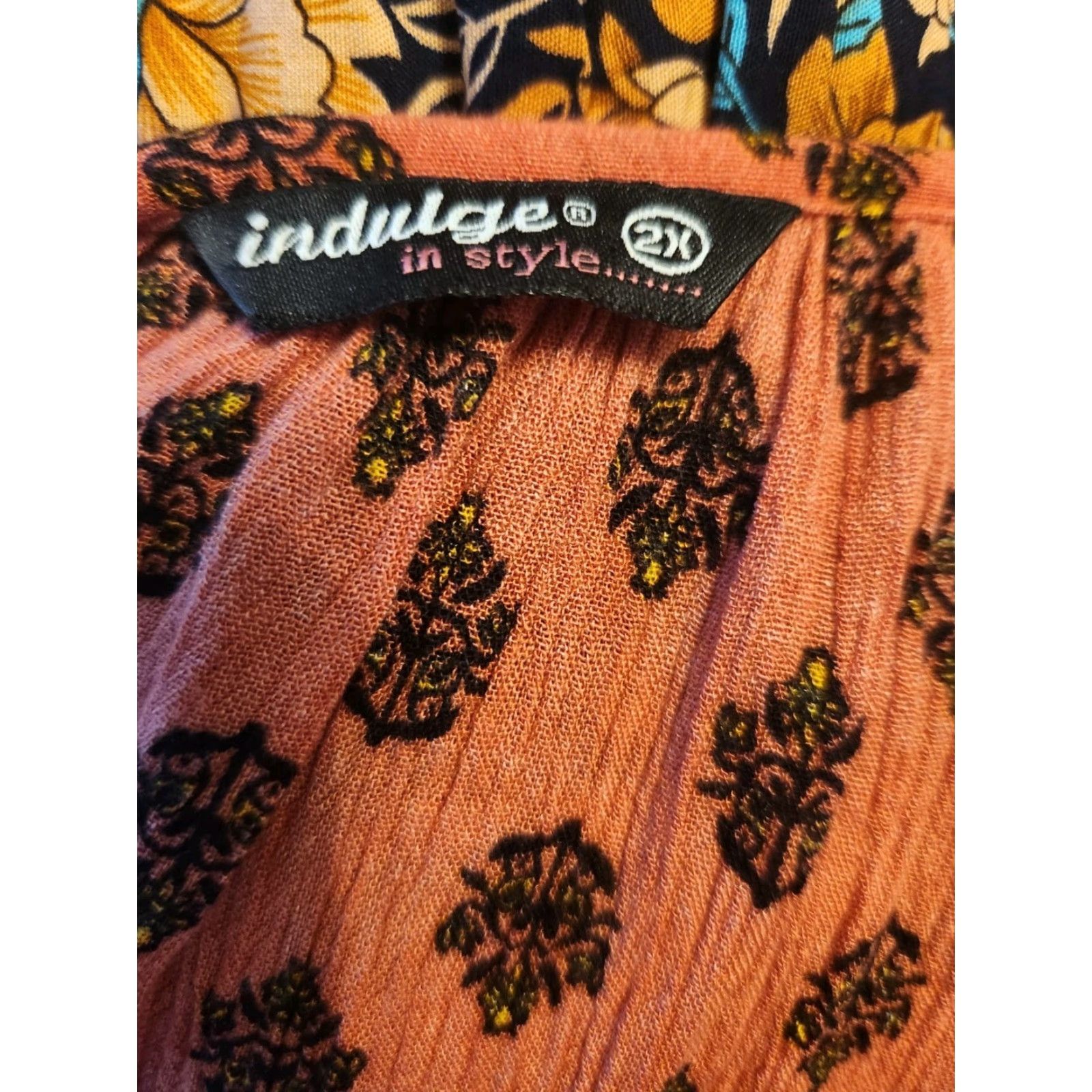 Vintage Indulge In Style Boho Print Short Dress Hippie 2X Plus Size XXL / US 16-18 / IT 52-54 - 8 Thumbnail