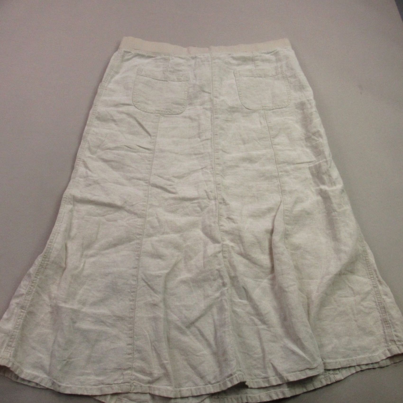 J. Jill J Jill Skirt Womens 16 Midi Beige Casual Lightweight Outdoors Flare Pockets Regular Size 38" / US 16 / IT 52 - 5 Thumbnail