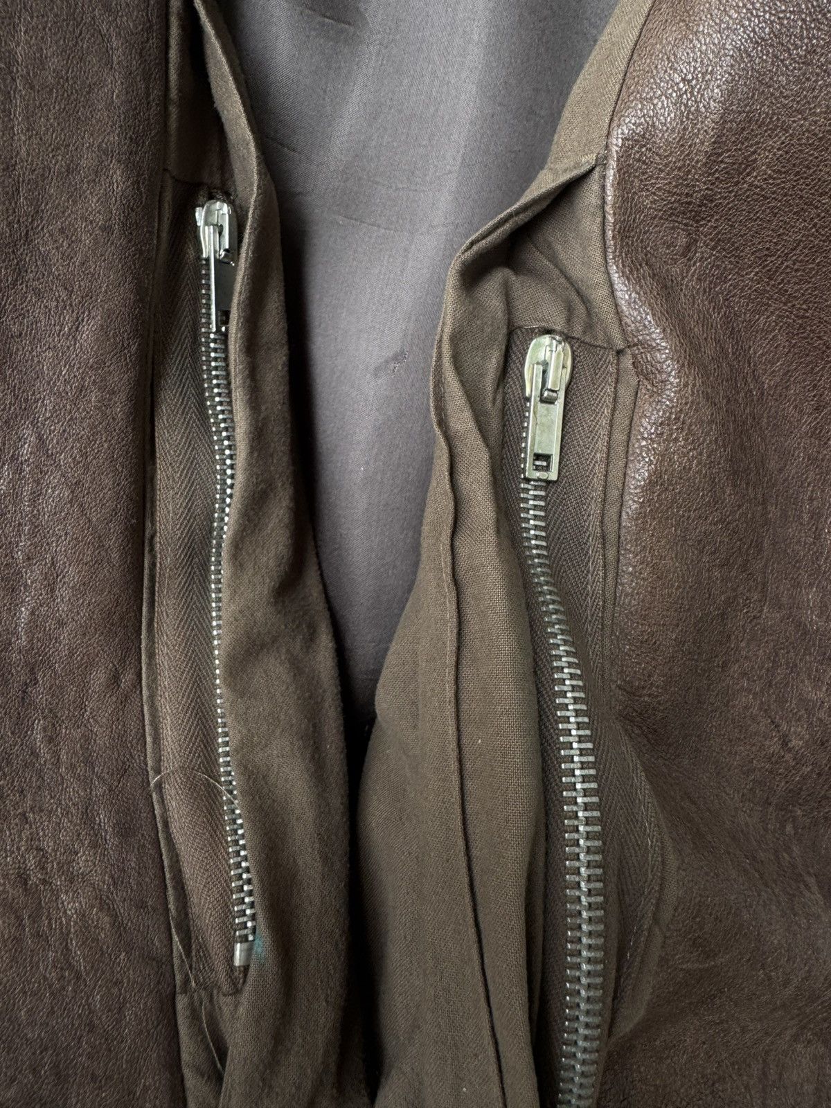 Rick Owens Rick Owens AW08 Stooges Dust Hammered Lamb Leather Jacket Size US M / EU 48-50 / 2 - 14 Thumbnail
