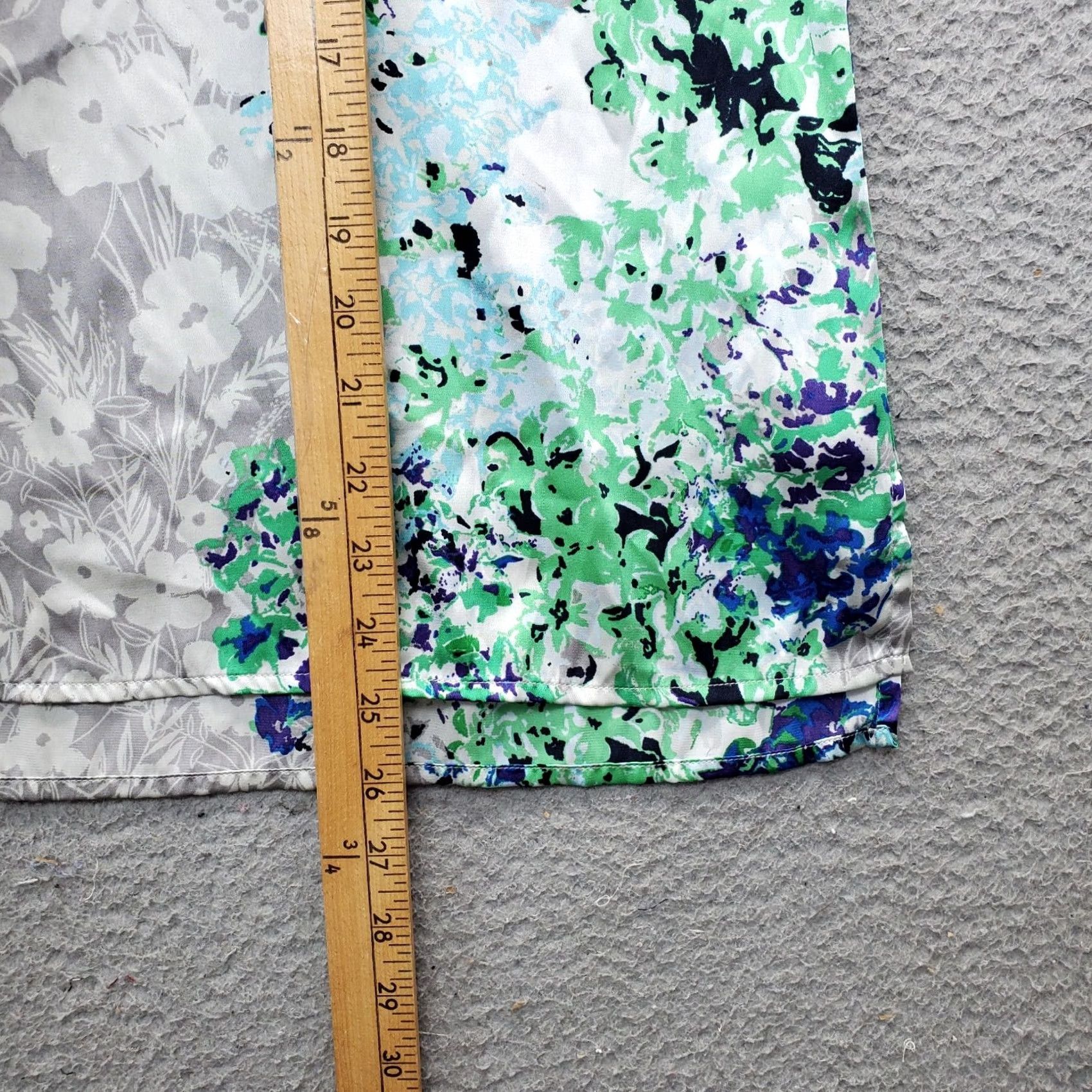Coldwater Creek Coldwater Creek Blouse Womens Size M Multicolor Floral Short Sleeve Round Neck Slit High Low Casual Shirt Size M / US 6-8 / IT 42-44 - 6 Thumbnail