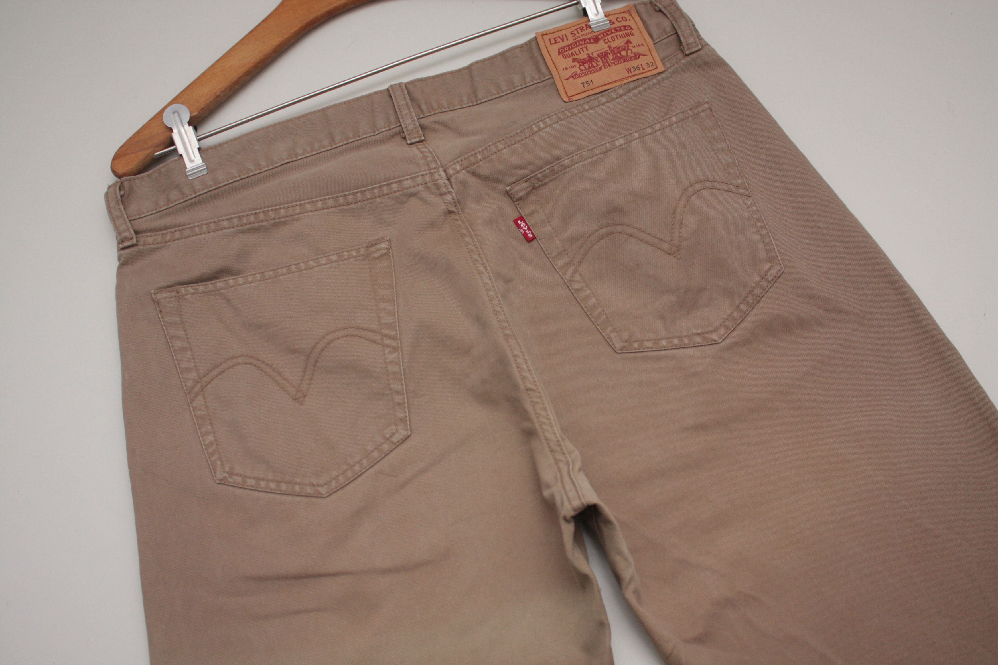 Levi's Levi's 751 Beige Casual Denim Pants Men's W36L32 Size US 36 / EU 52 - 1 Thumbnail