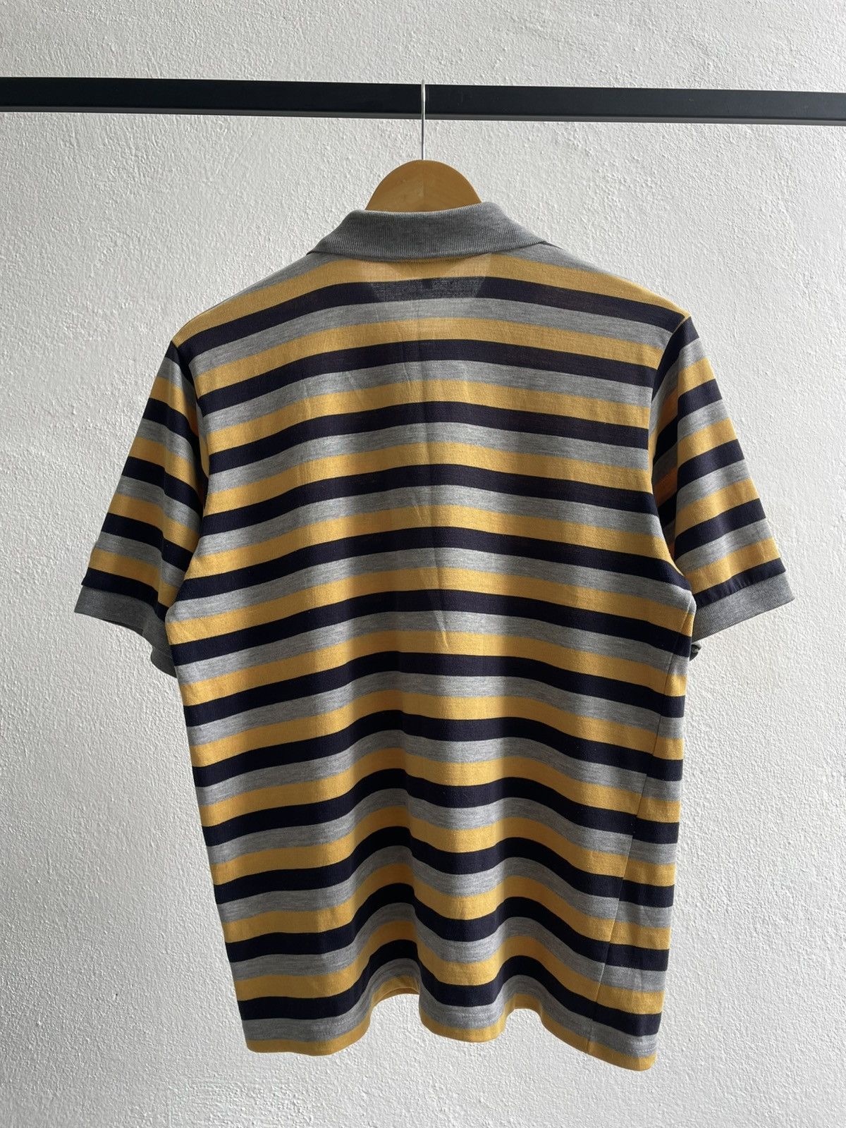 Bape A Bathing Ape Embroiderd Ape Logo Striped Polo Shirts Size US L / EU 52-54 / 3 - 10 Thumbnail