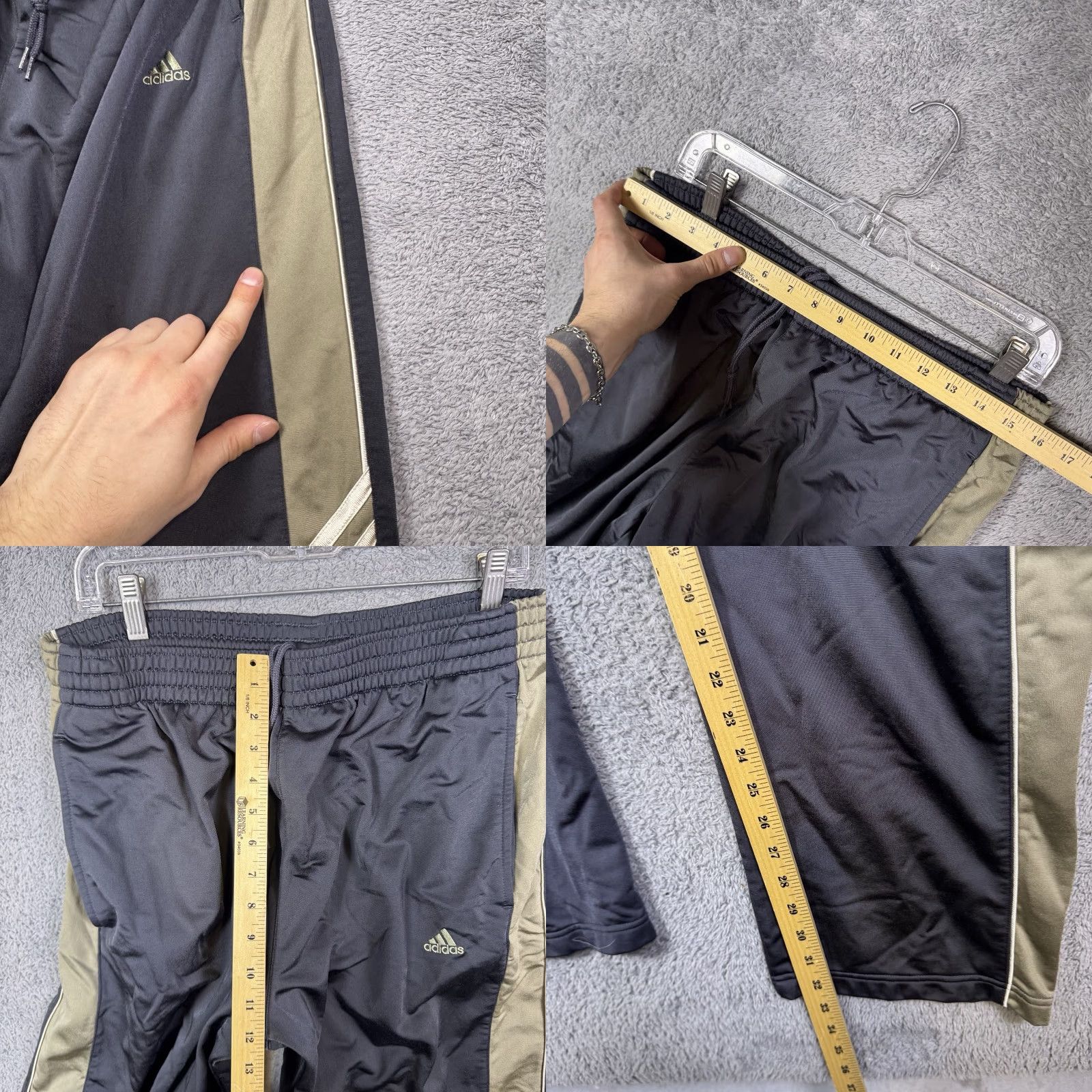 Adidas VINTAGE Adidas Track Suit Mens L Jacket Pants Set Y2K Military Green Hip Hop Size 42R - 10 Thumbnail