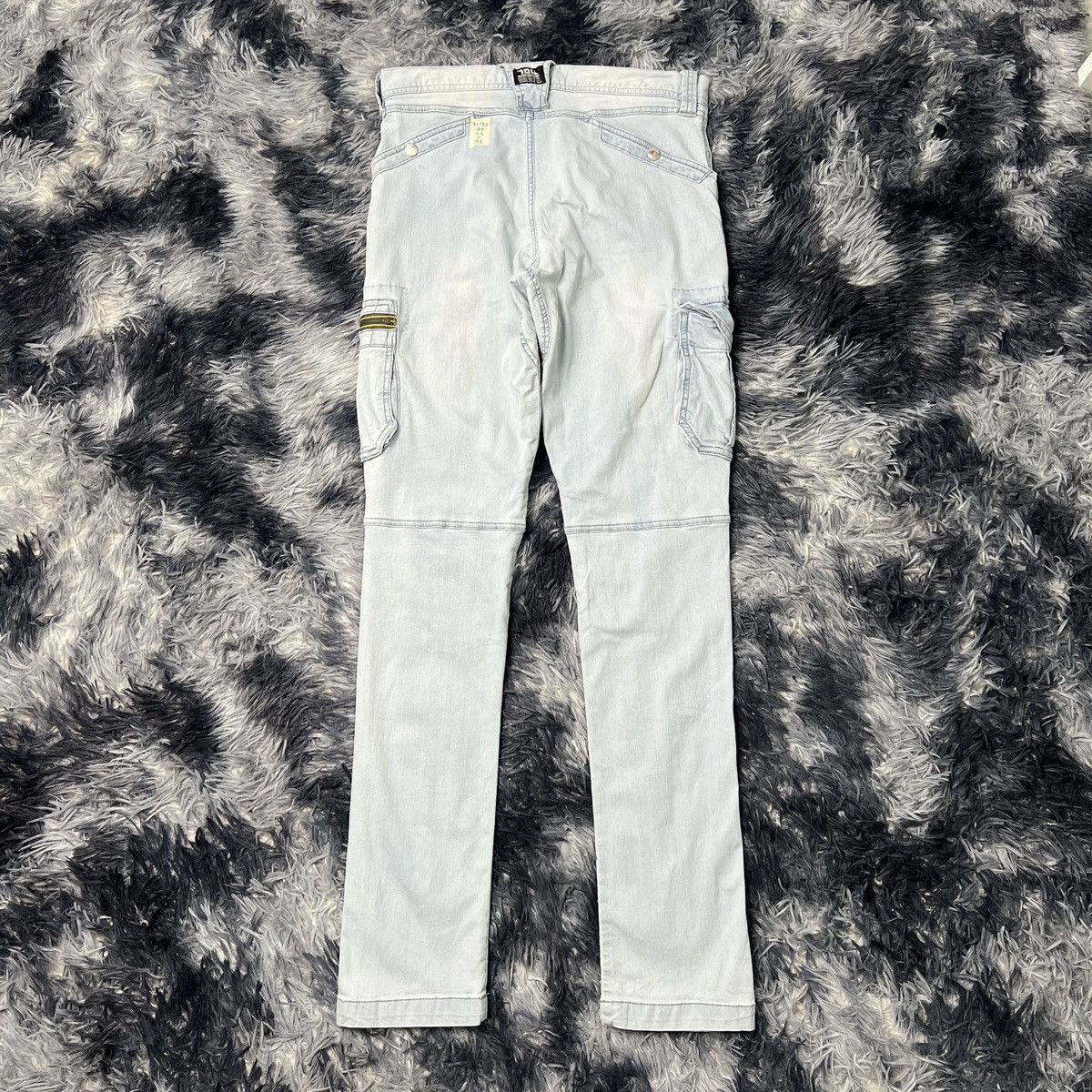 Japanese Brand Tora Double Knee Denim Cargo Pants Size US 31 - 2 Thumbnail