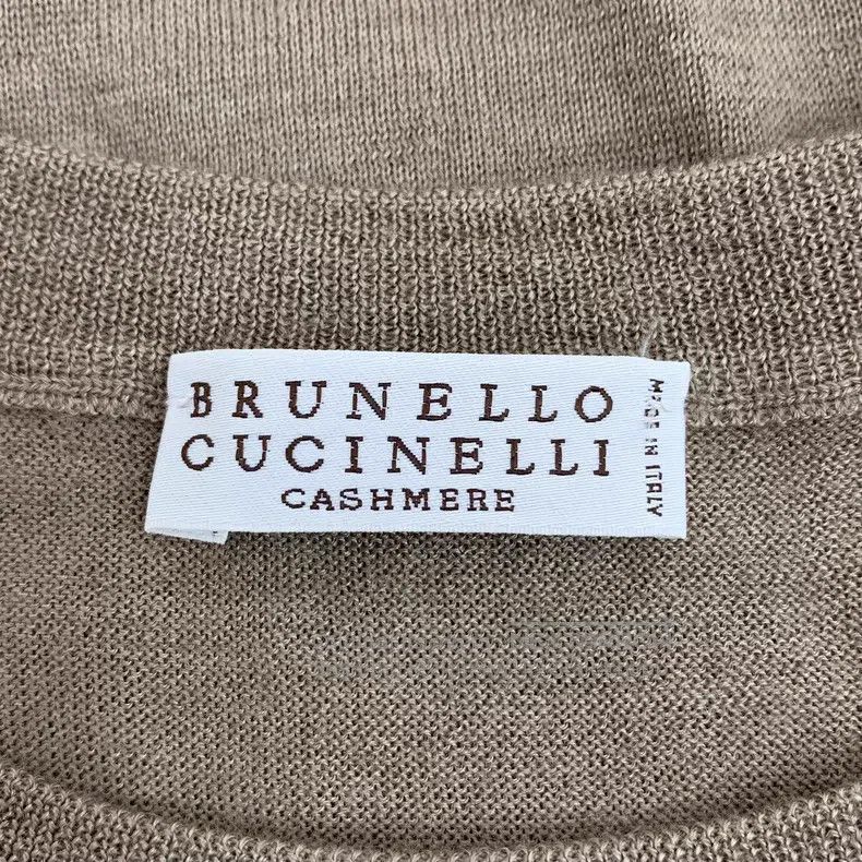 Brunello Cucinelli Brunello Cucinelli Dark Brown Cashmere Crew Neck Sleeveles Size M / US 6-8 / IT 42-44 - 5 Thumbnail
