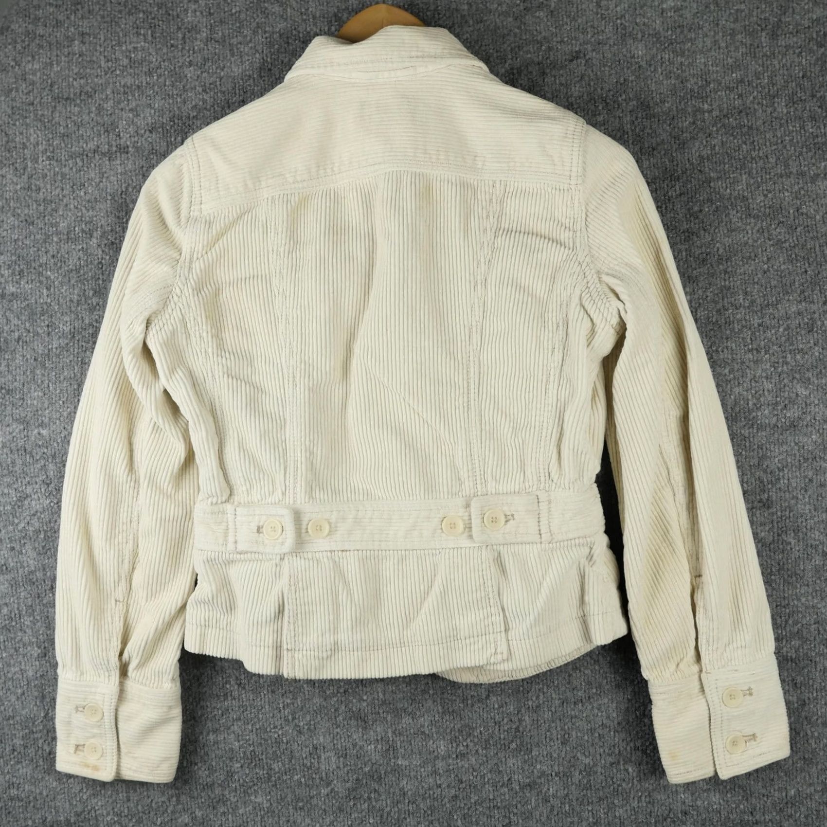 Polo Ralph Lauren Ralph Lauren Jacket Womens Small White Corduroy Button Front Pockets Polo Jeans Size 28" / US 6 / IT 42 - 2 Thumbnail